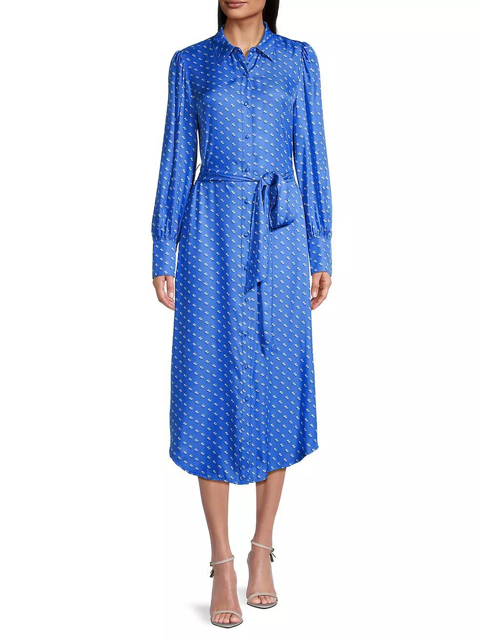 Silk-Blend Twill Midi Shirtdress Product Image