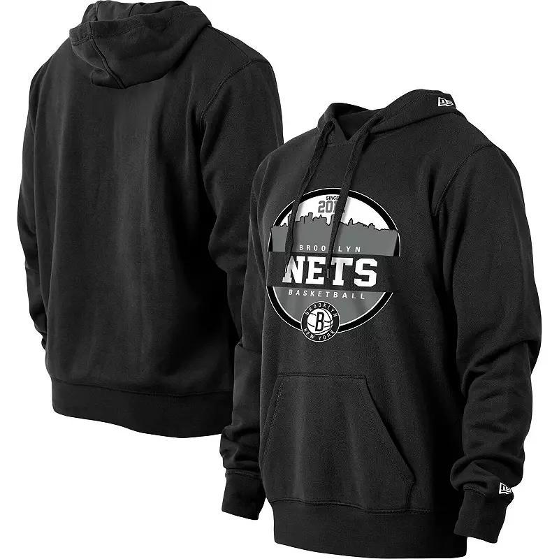 Men's New Era Black Brooklyn Nets Localized Pullover Hoodie, Size: 2XL Product Image