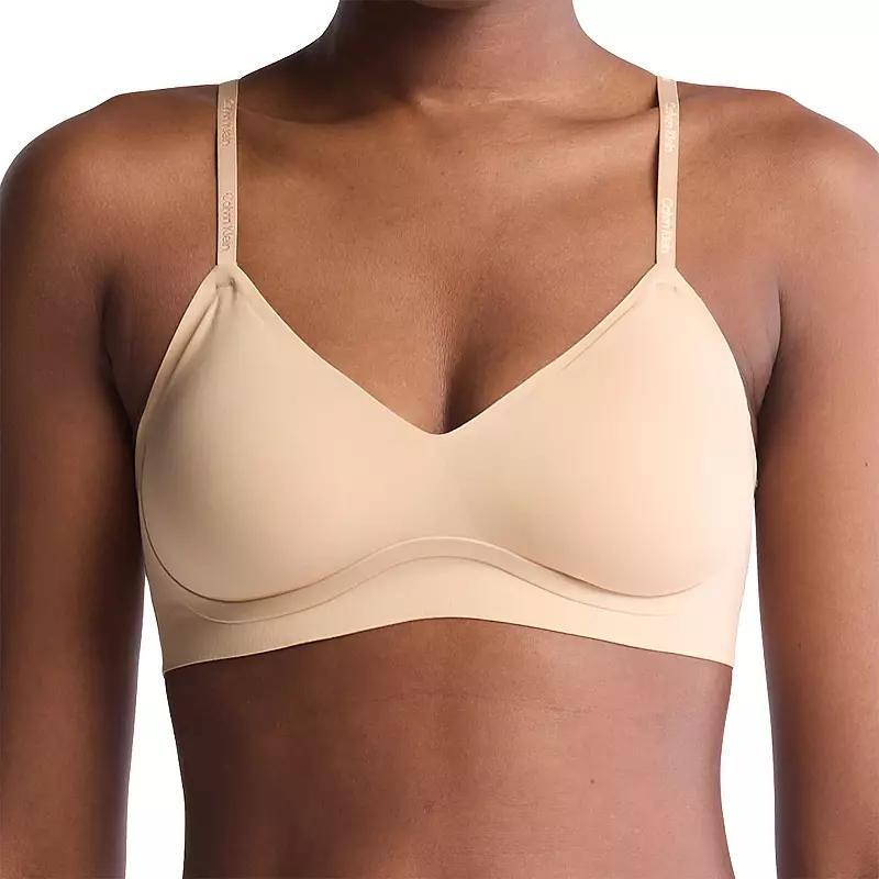 Calvin Klein Invisibles Comfort Lightly Lined Gel Wire Bralette QF7142, Women's, Size: Medium, Bare Product Image