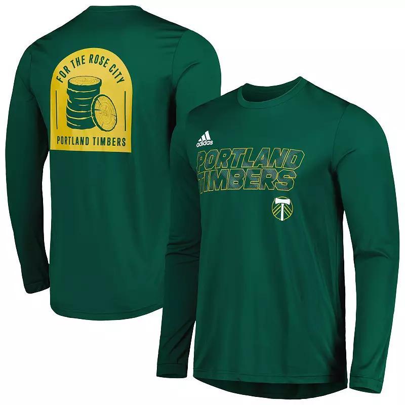 Men's adidas Green Portland Timbers Jersey Hook AEROREADY Long Sleeve T-Shirt, Size: Medium Product Image