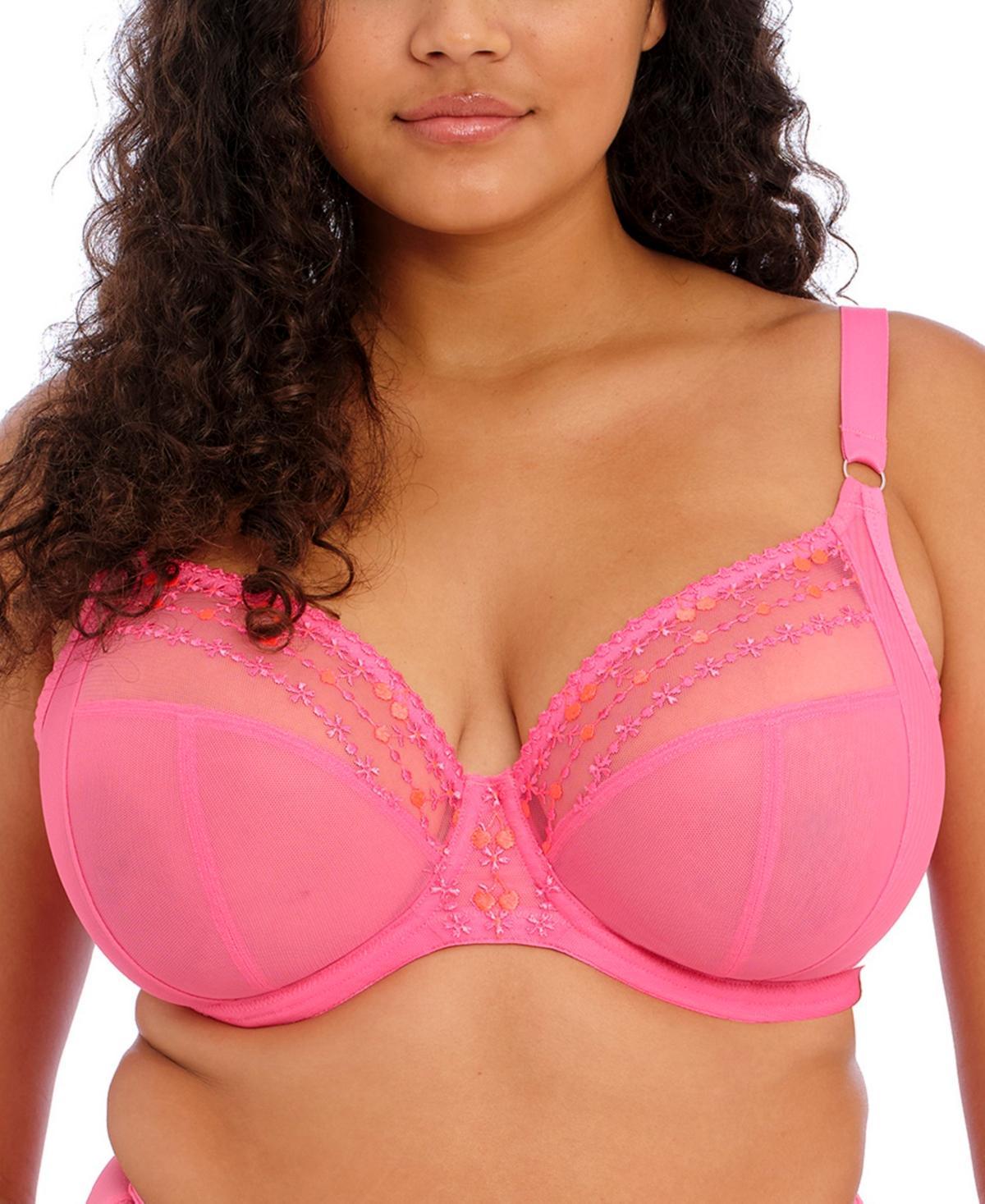 Elomi Plus Size Matilda Embroidered Sheer Plunging Convertible U-Back to Racerback Contour Wire Full Product Image