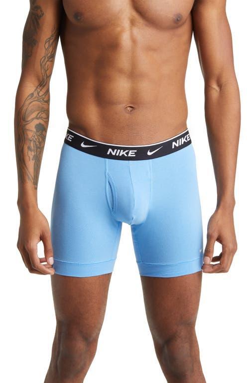 Men's Nike Dri-FIT Essential 3-pack Stretch Boxer Briefs, Size: Large, Black Orange Blue Product Image