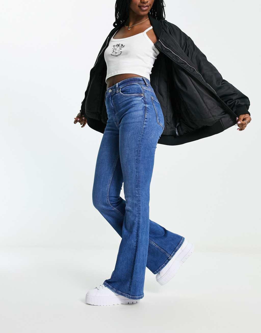 Bershka high rise flared jeans Product Image