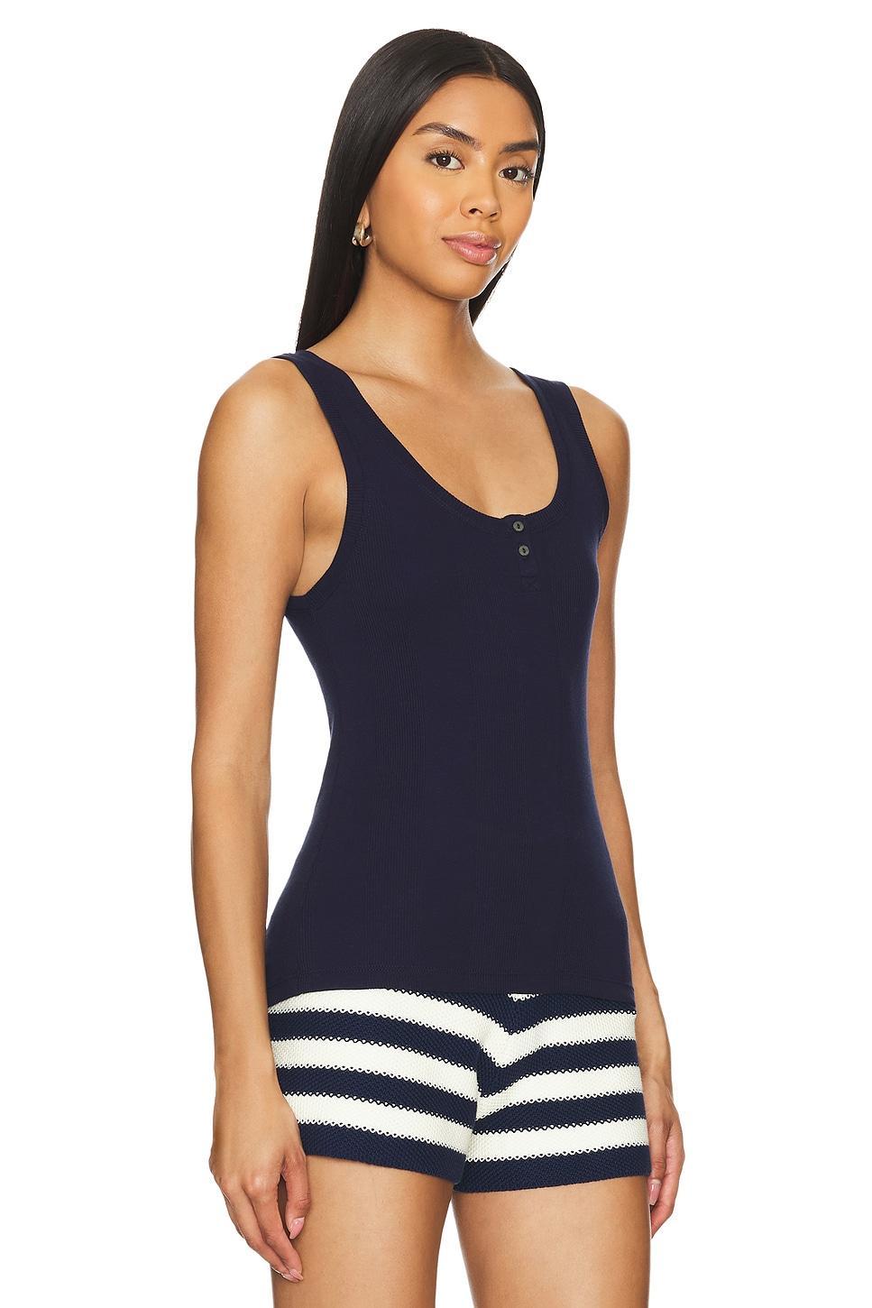Cotton Rib Henley Tank Goldie Product Image