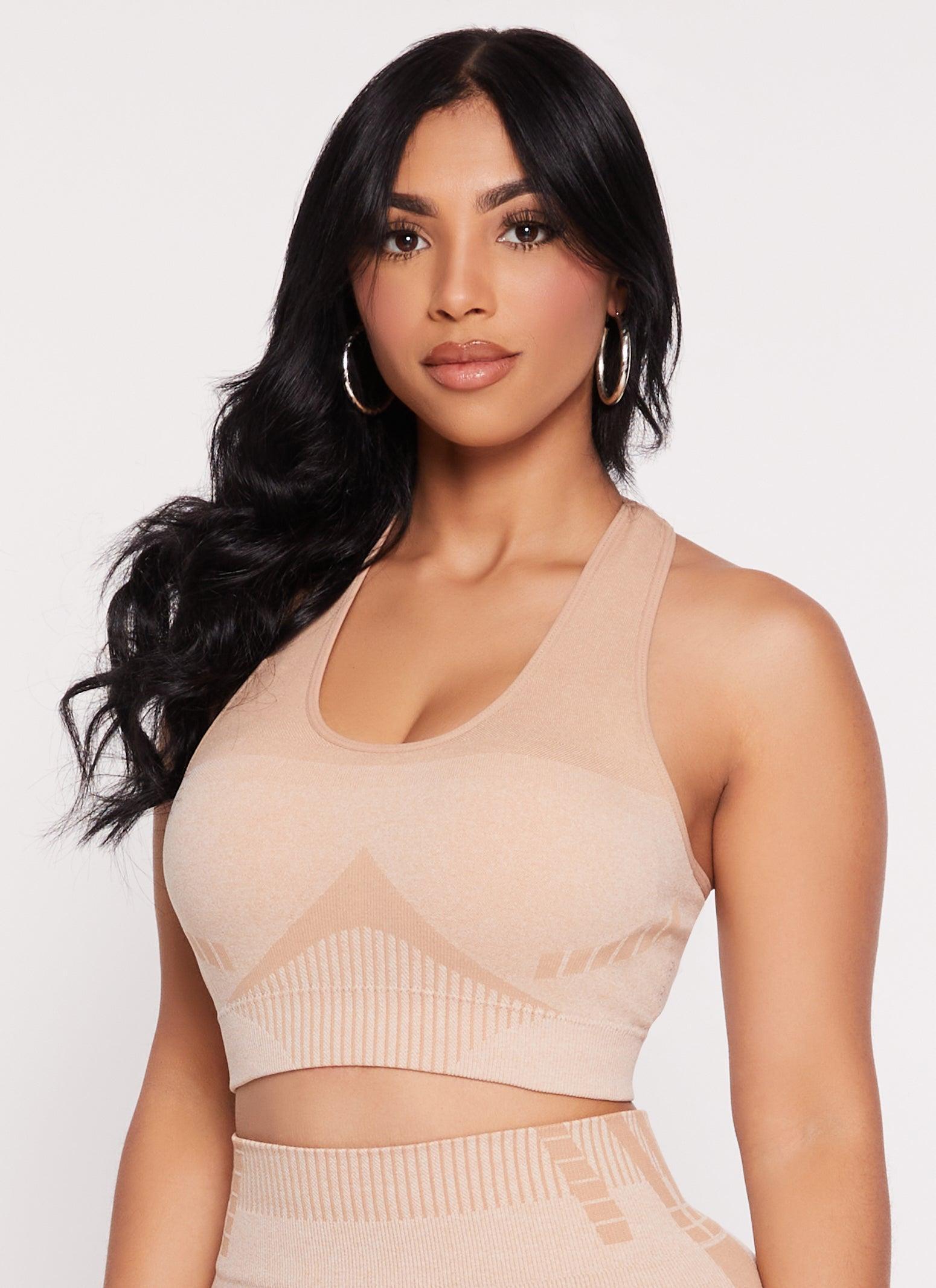 Womens Seamless Racerback Cropped Tank Top Product Image