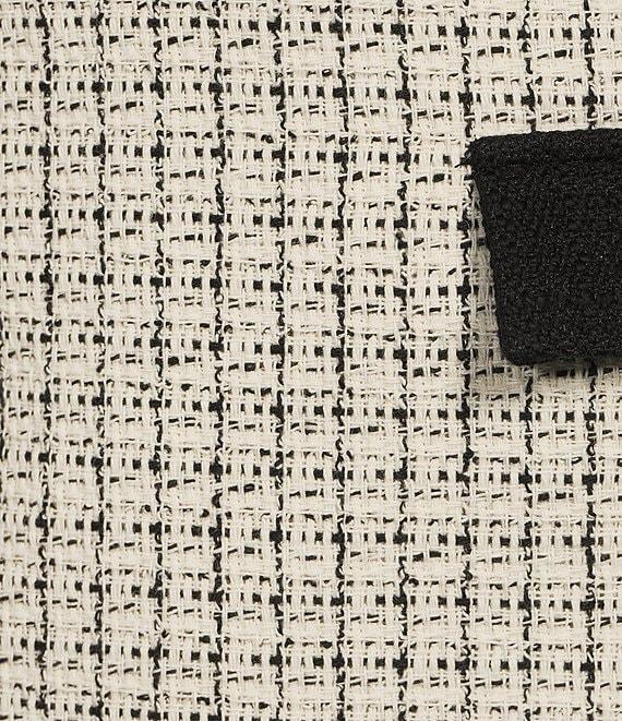 KARL LAGERFELD PARIS Tweed Framed A-Line Skirt Product Image