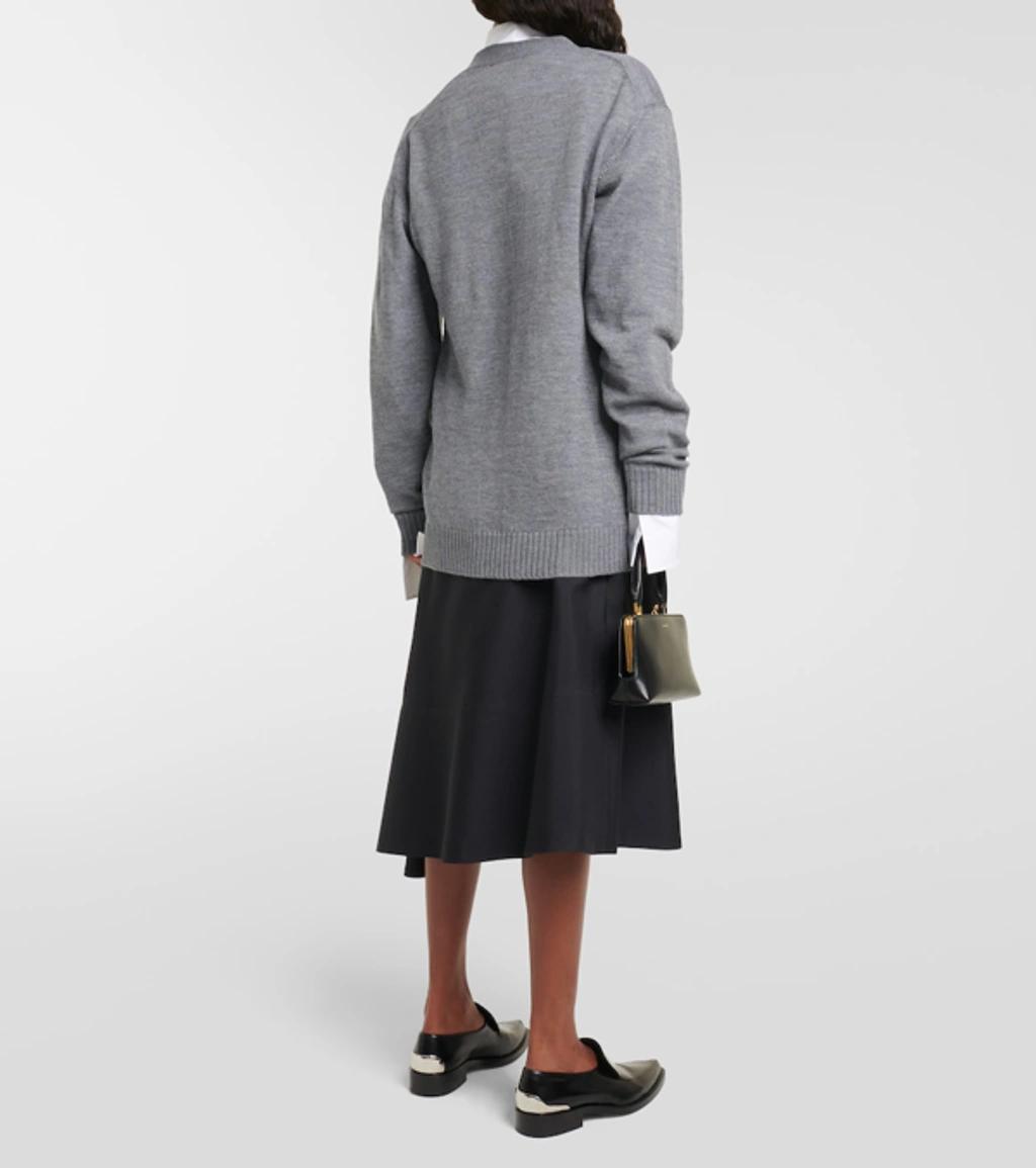 JIL SANDER Wool Cardigan In Grey Product Image