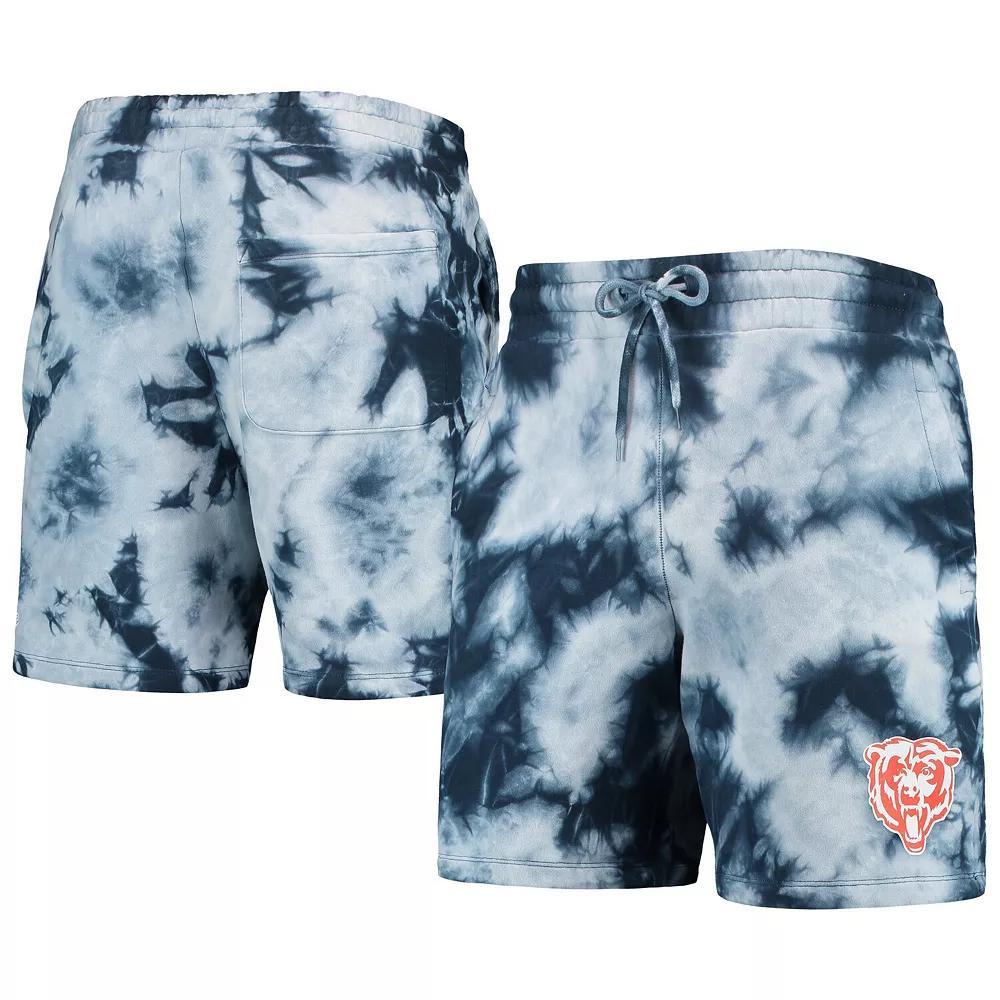 Men's New Era Navy Chicago Bears Tie-Dye Shorts, Size: Large, Blue Product Image
