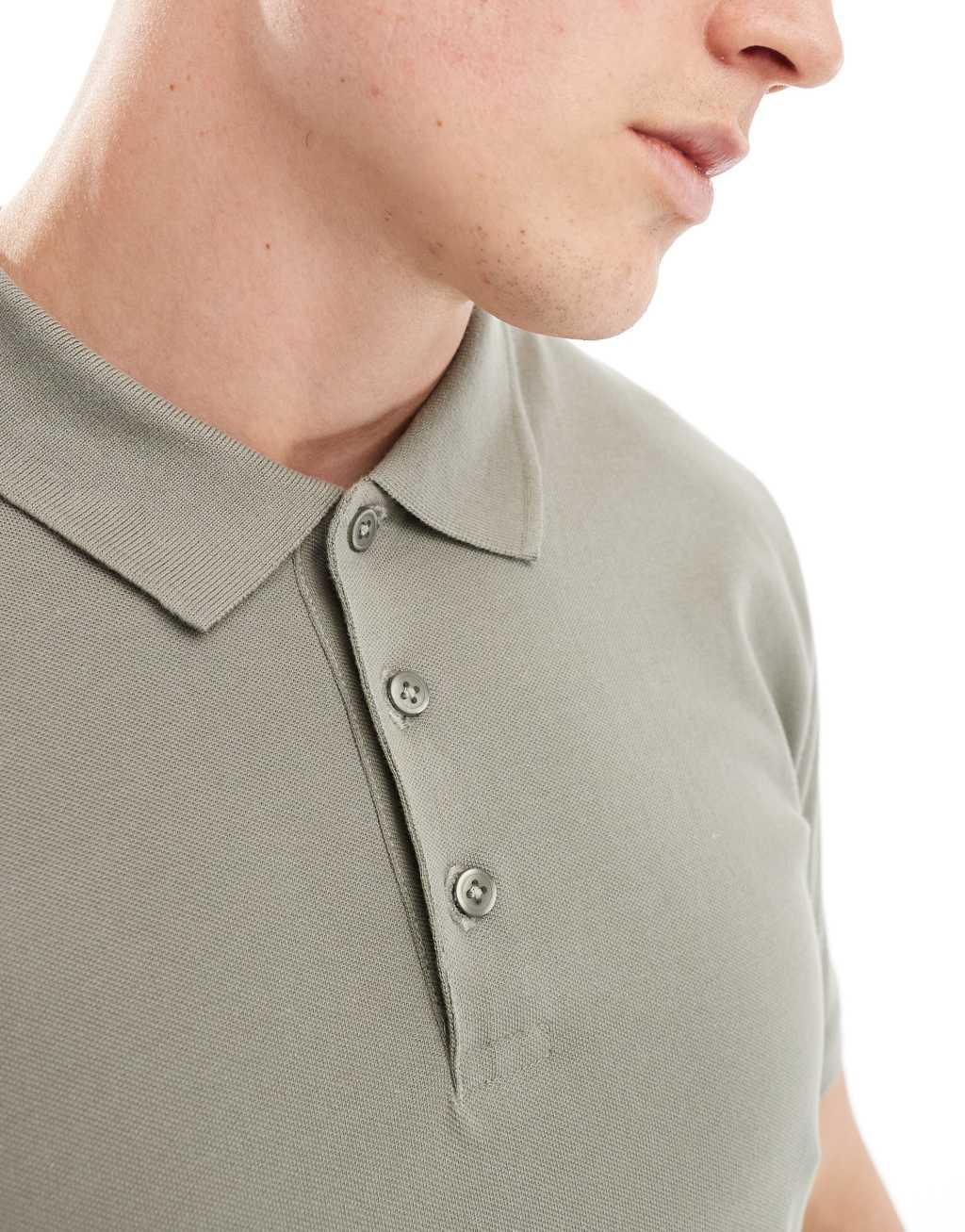 ASOS DESIGN 5 pack pique polos in multiple colors Product Image
