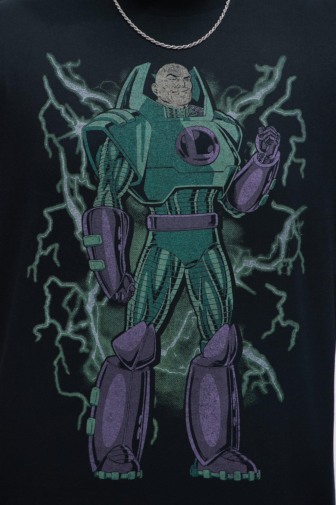 Superman Lex Luthor Oversized Short Sleeve Tee - Black Product Image