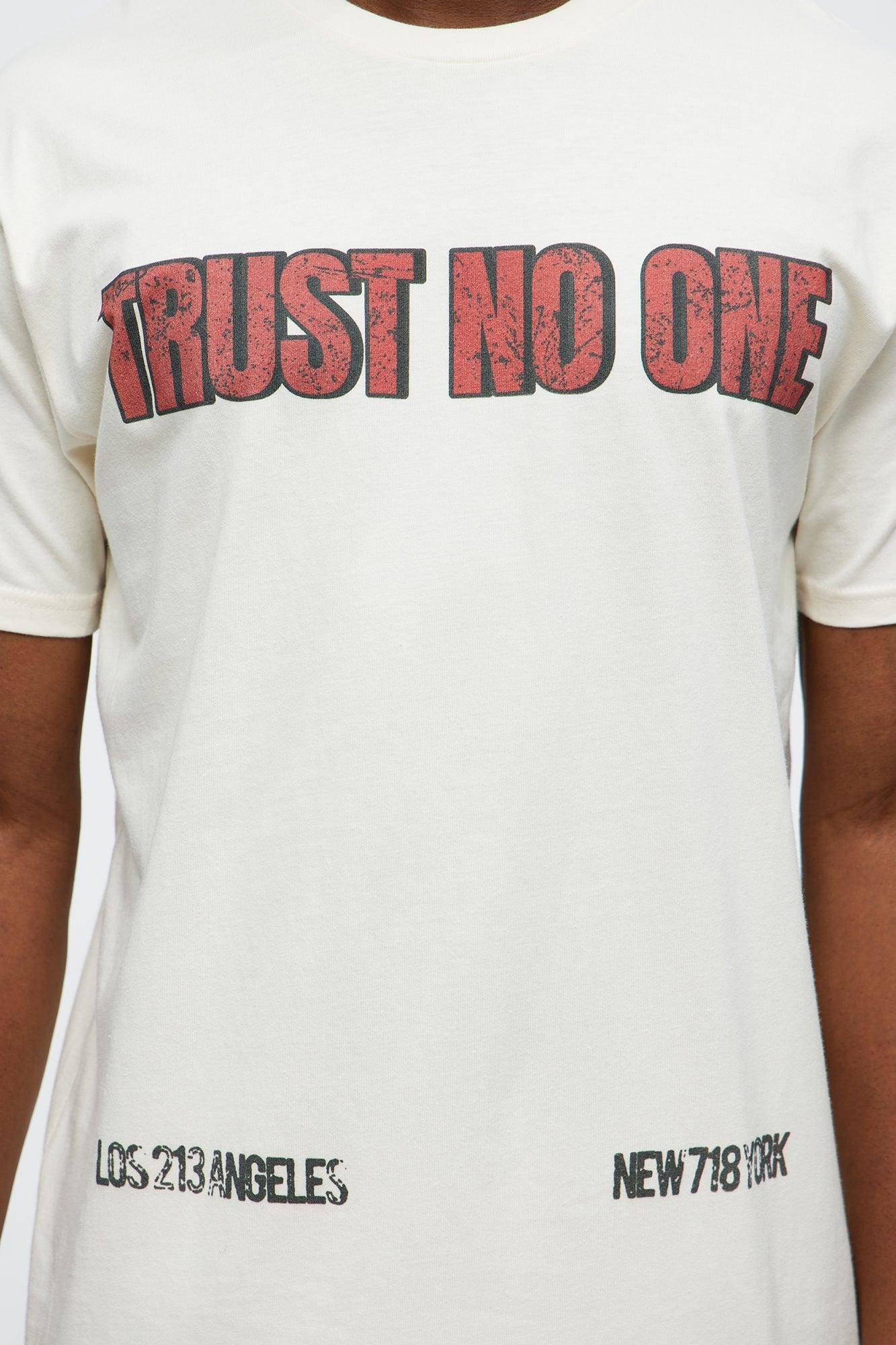 Trust No One From West To East Short Sleeve Tee - Off White Male Product Image