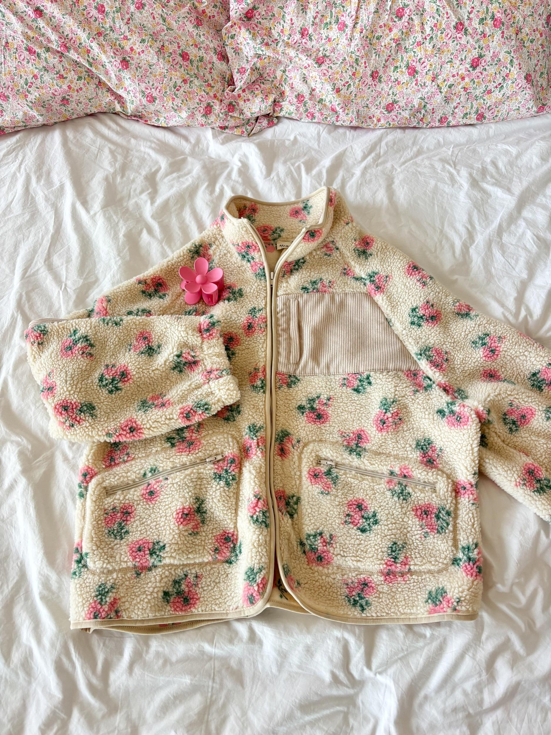 Cornelia Street Floral Sherpa Jacket Product Image