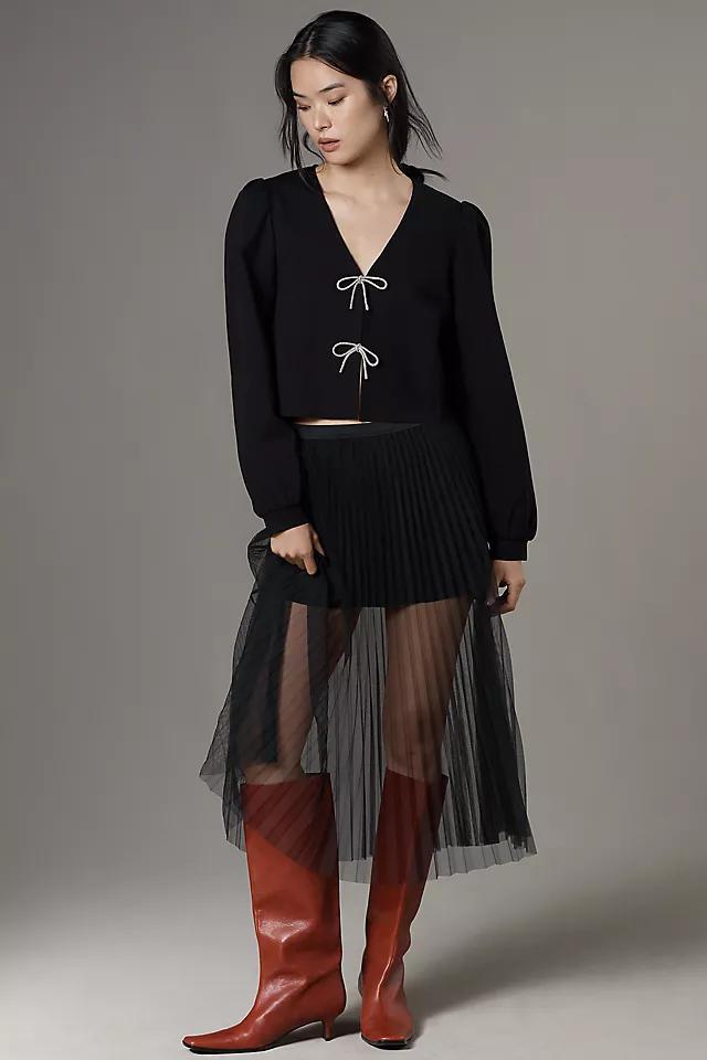 DOLAN Bow-Front Cardigan Top Product Image