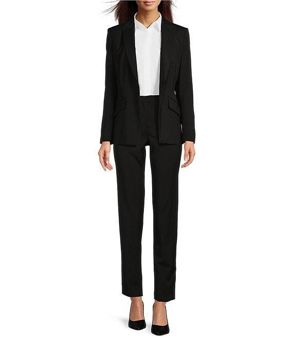 BOSS by Hugo Boss Tilunah Italian Virgin Wool Tapered Slim Leg Ankle Pants Product Image