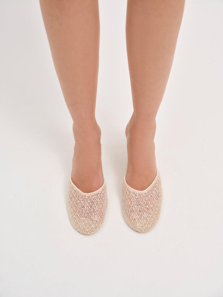 Claudia Lace Heel — White Product Image