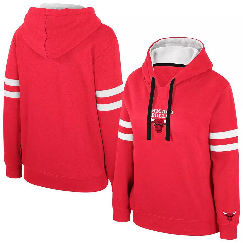 Women's Stadium Essentials Red Chicago Bulls Road Game Pullover Hoodie, Size: 2XL Product Image