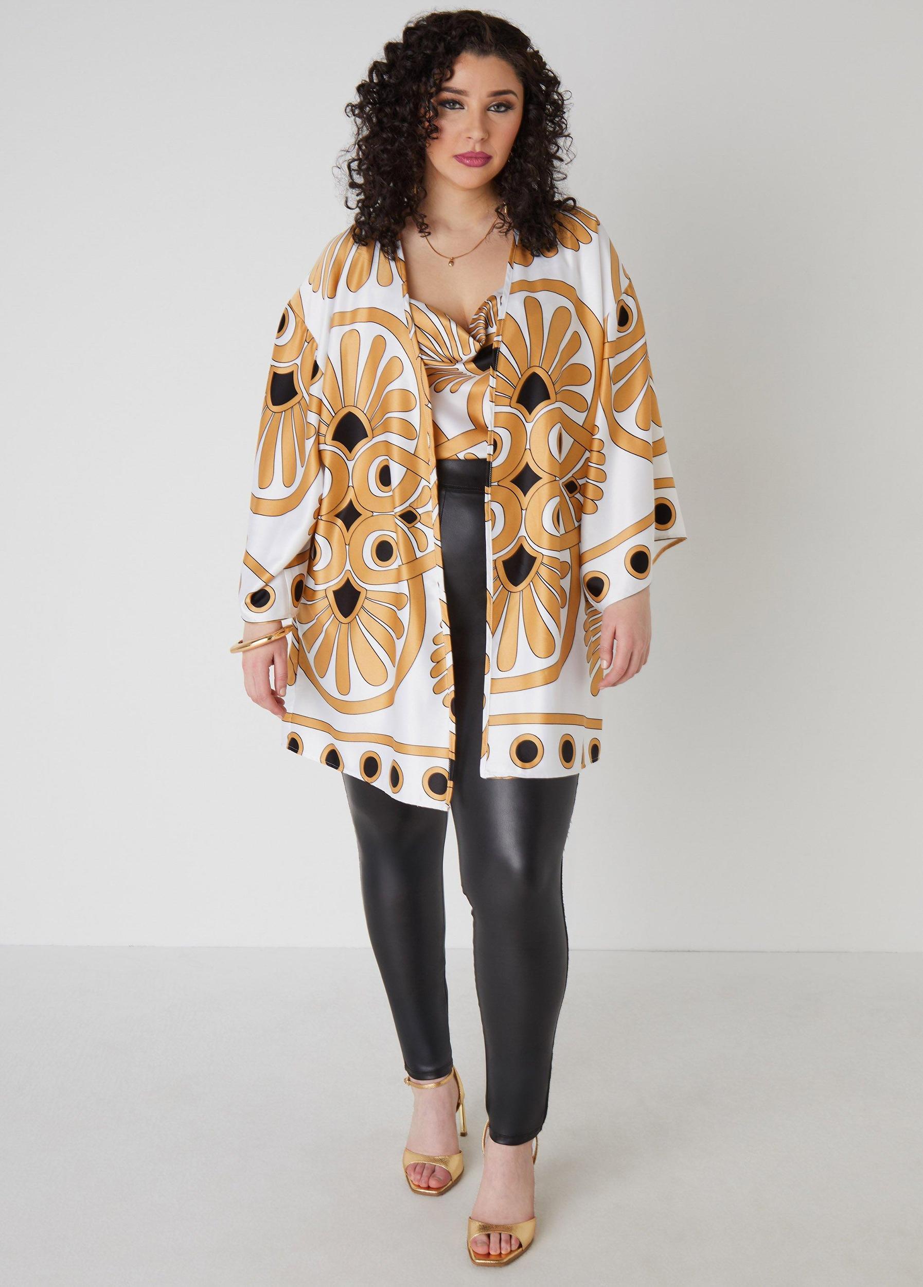 Plus Size Art Print Kimono Ashley Stewart Product Image