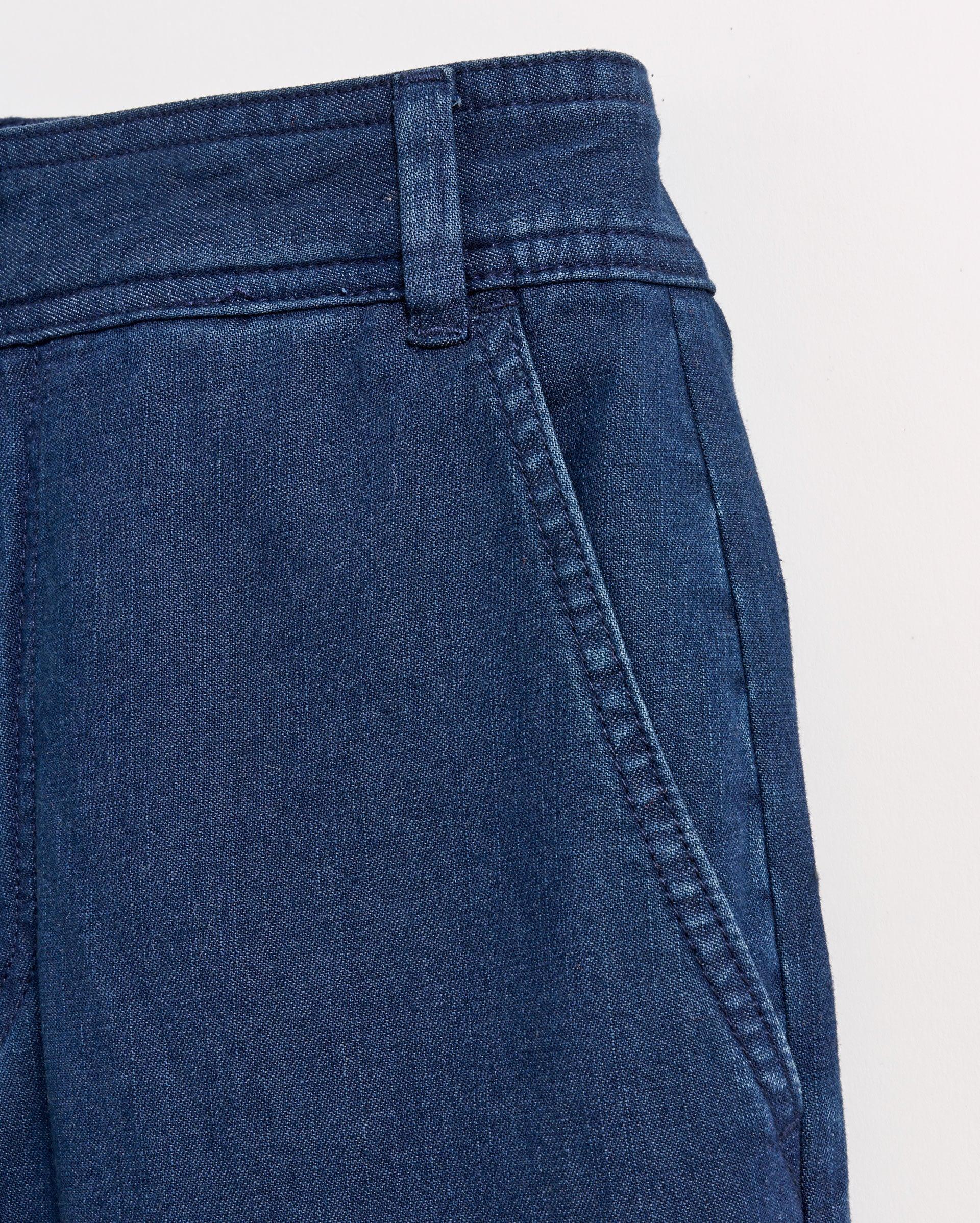 Denim Wide Leg Trouser -  Product Image