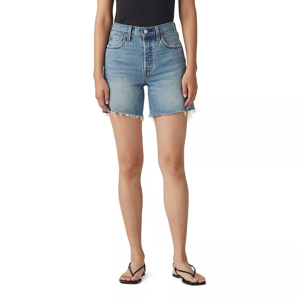 Women's Levi's® 501® Original High-Rise Mid-Thigh Jean Shorts, Size: 32(US 14)Medium, Ticked And Untied Product Image