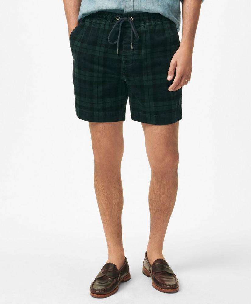 Friday Shorts in Black Watch Cotton Corduroy Product Image