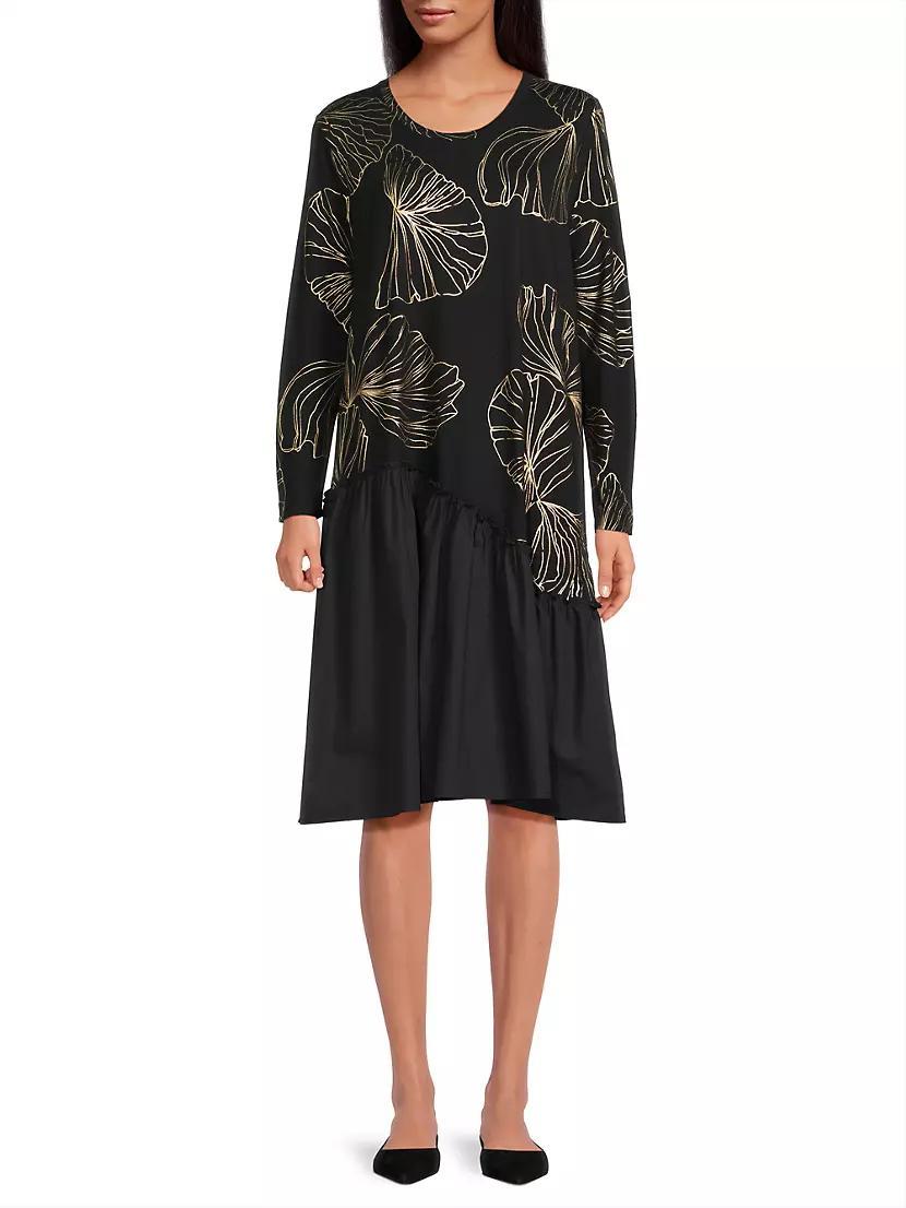 Nellina Floral Jersey Knee-Length Dress Product Image