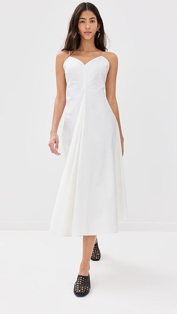 Róhe Cotton Strap Dress with Wide Hem | Shopbop Product Image
