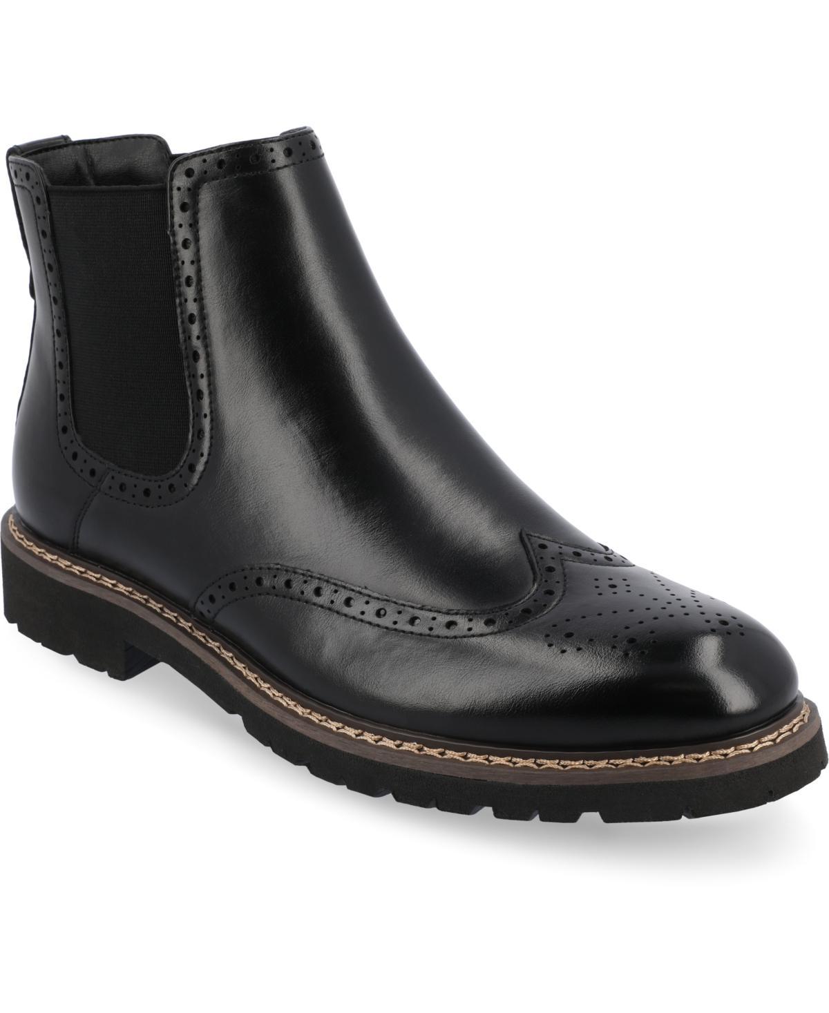 VANCE Hogan Tru Comfort Foam Mens Wingtip Chelsea Boots Red Product Image
