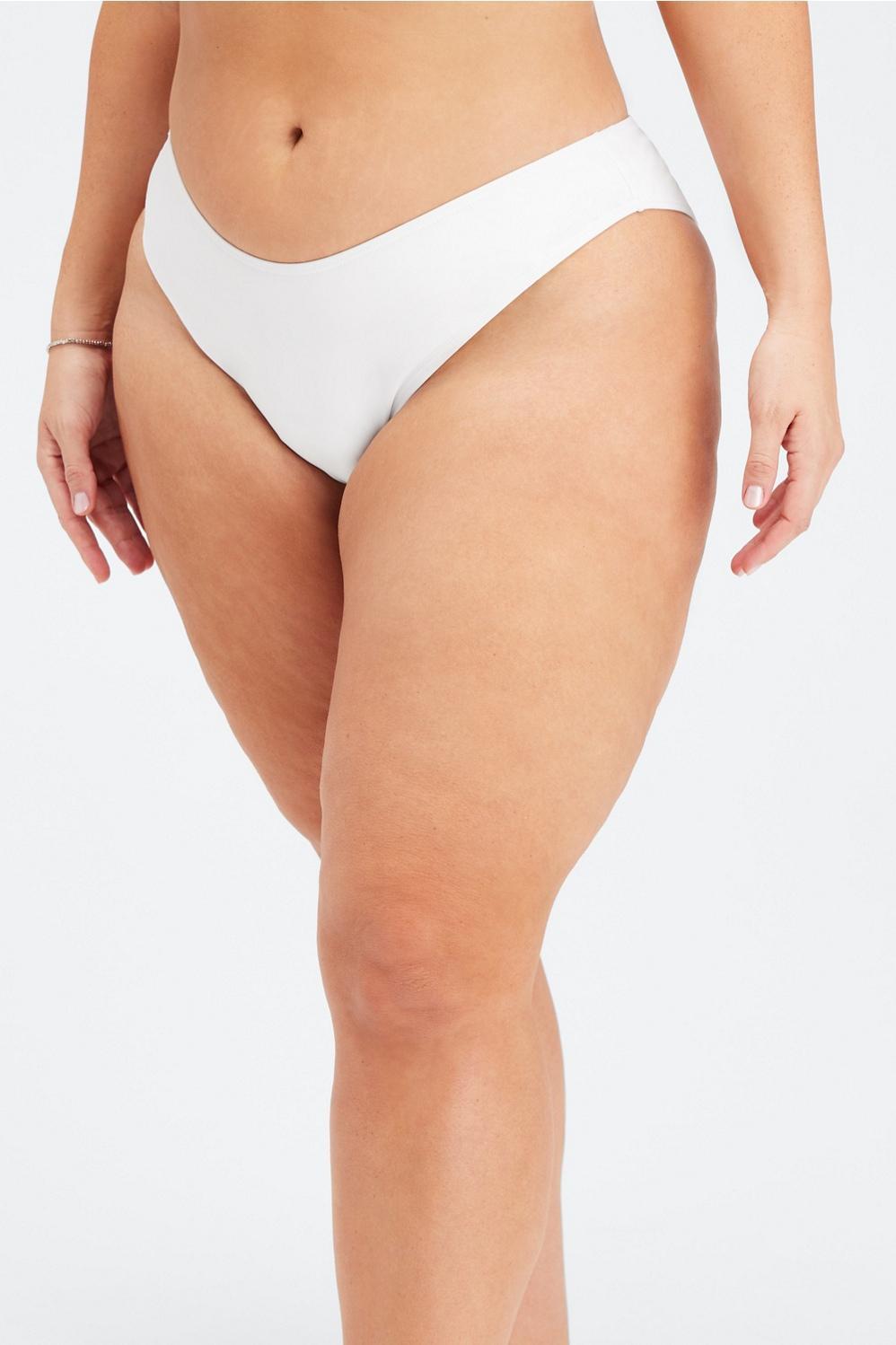 Fabletics High-Cut Classic Bikini Bottom Womens white Size XXL Product Image