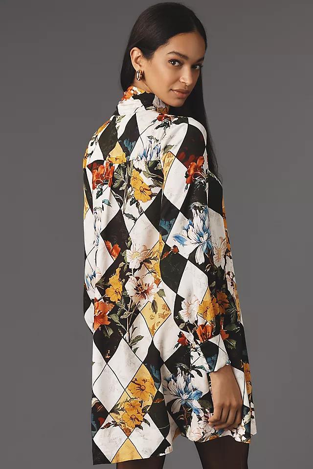 The Caroline Tie-Neck Mini Dress by Maeve Product Image