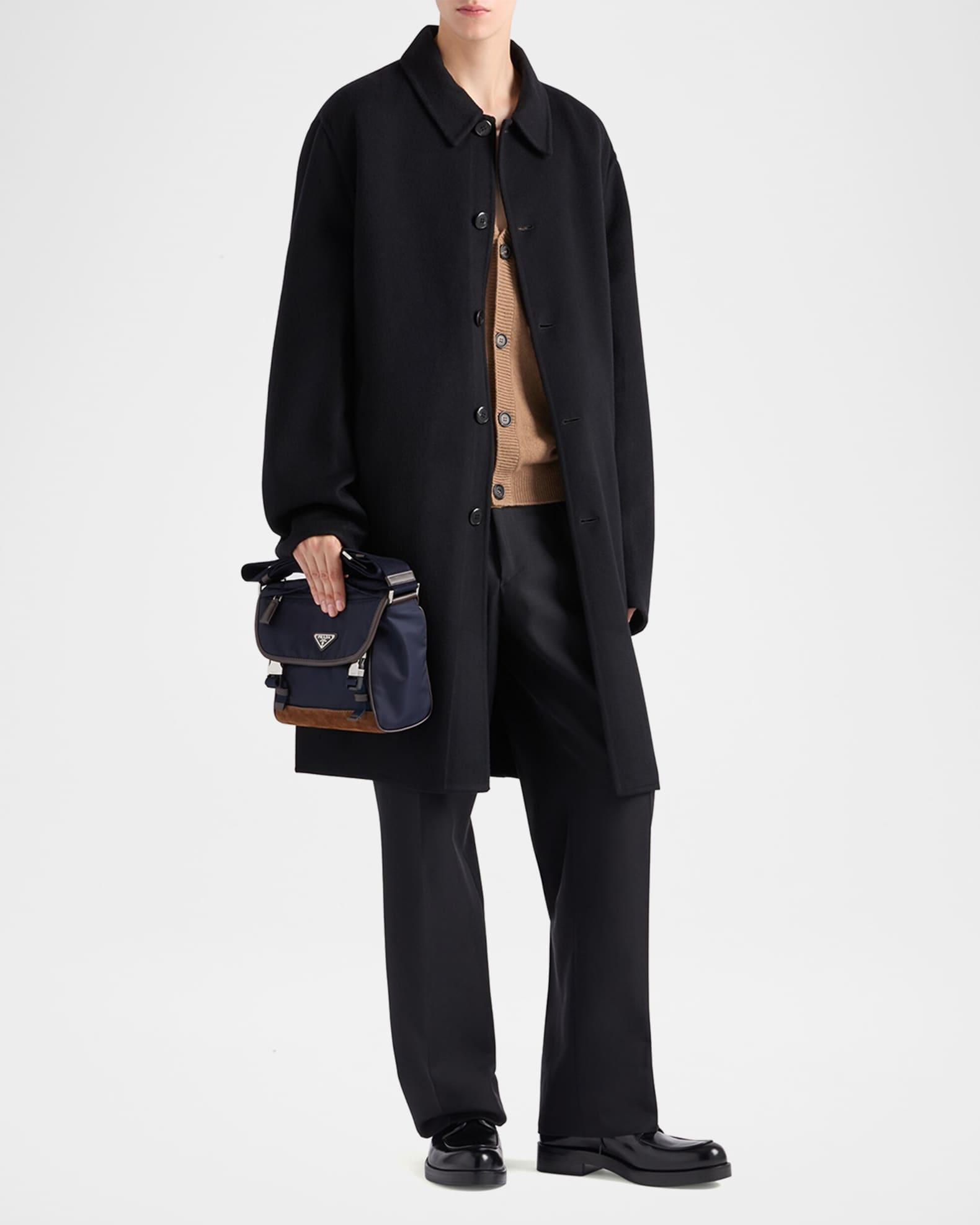 Men's Nylon and Suede Messenger Bag Product Image
