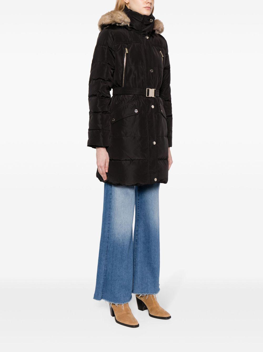 belted puffer coat Product Image