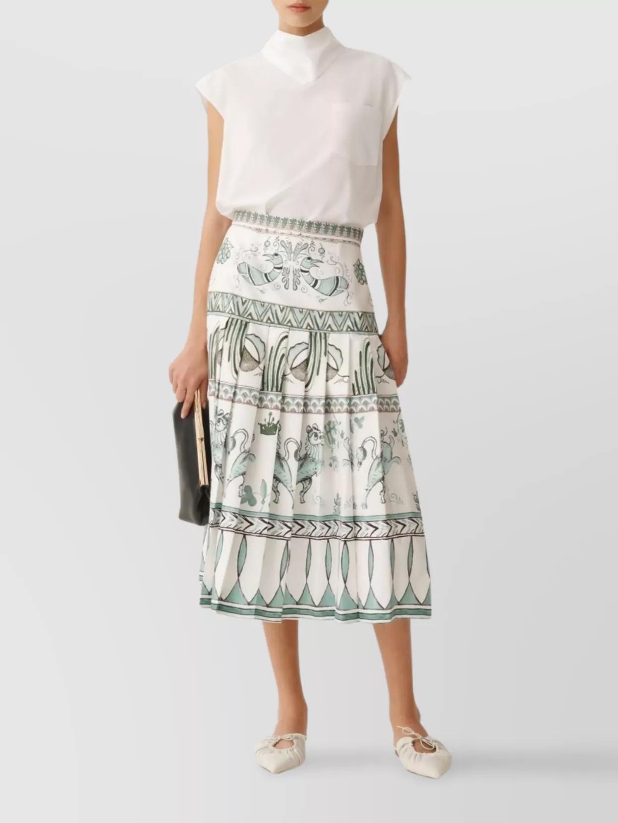 FABIANA FILIPPI High Neck Sleeveless Cotton Tank Top In White Product Image