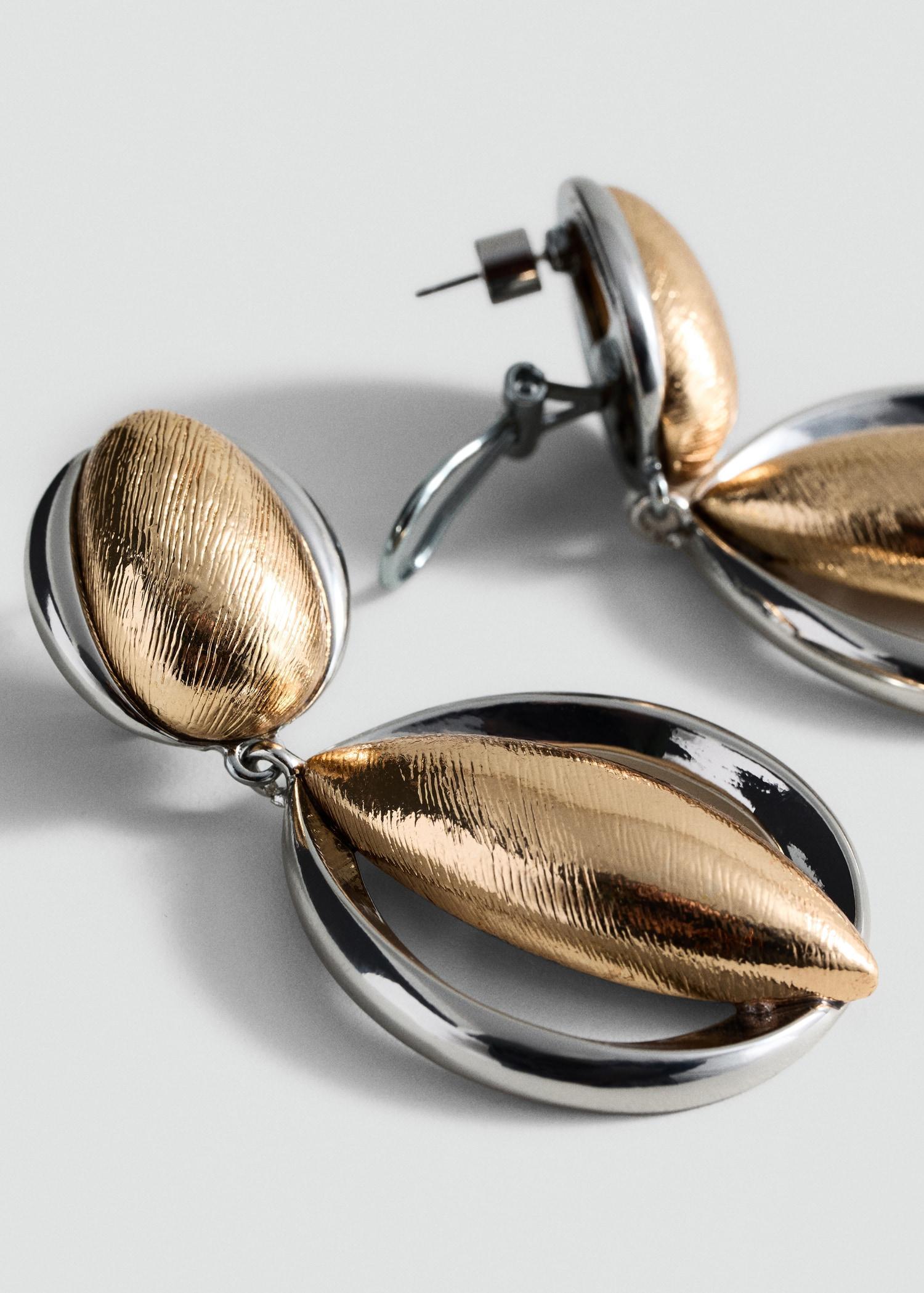 Circular-design earrings - Women | MANGO USA Product Image