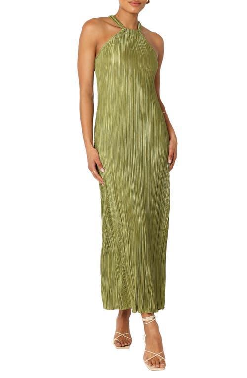 Petal and Pup Womens Melody Plisse Halter Maxi Dress Product Image