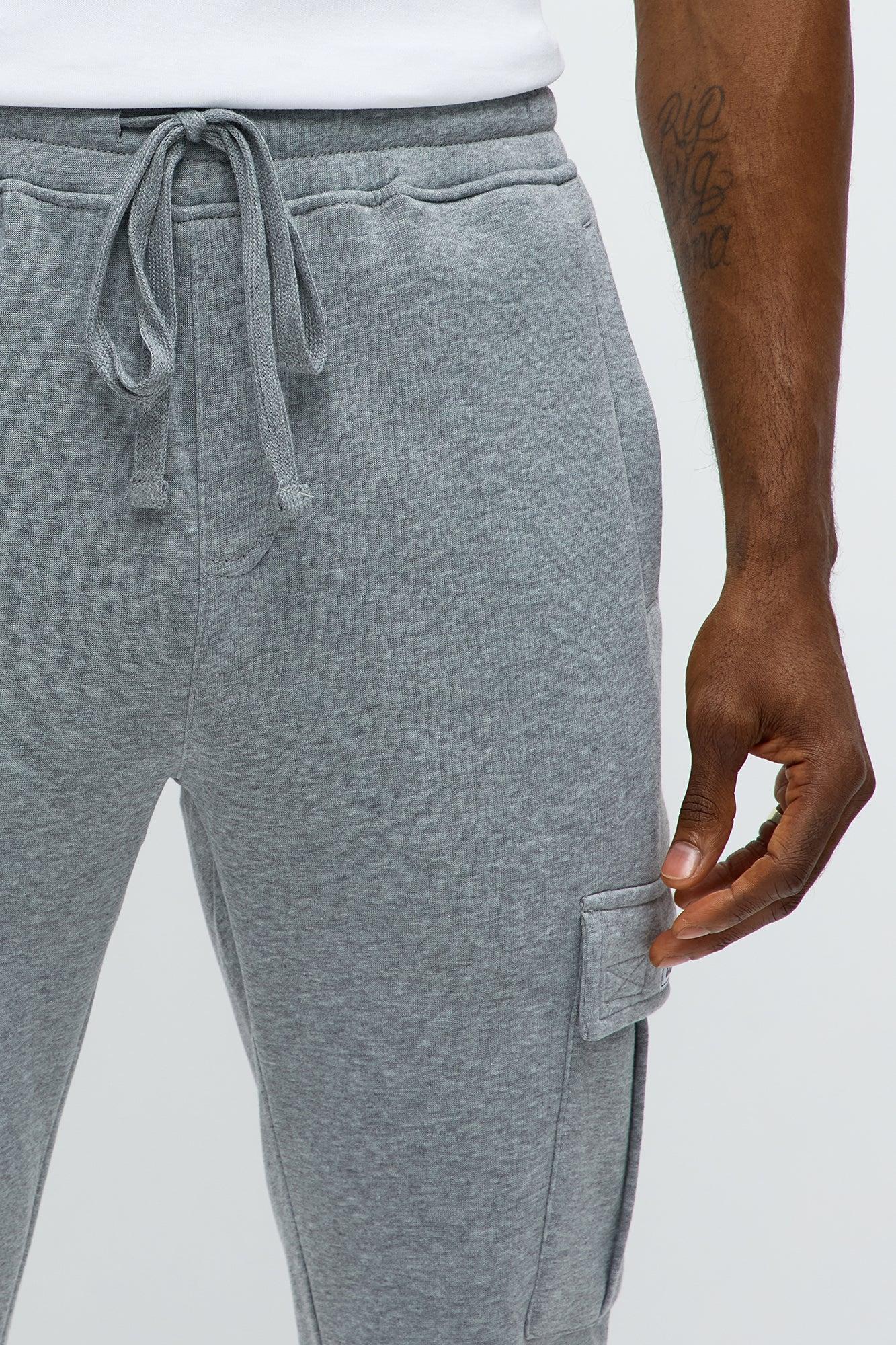 In The Cut Cargo Flared Sweatpants - Heather Grey Male Product Image