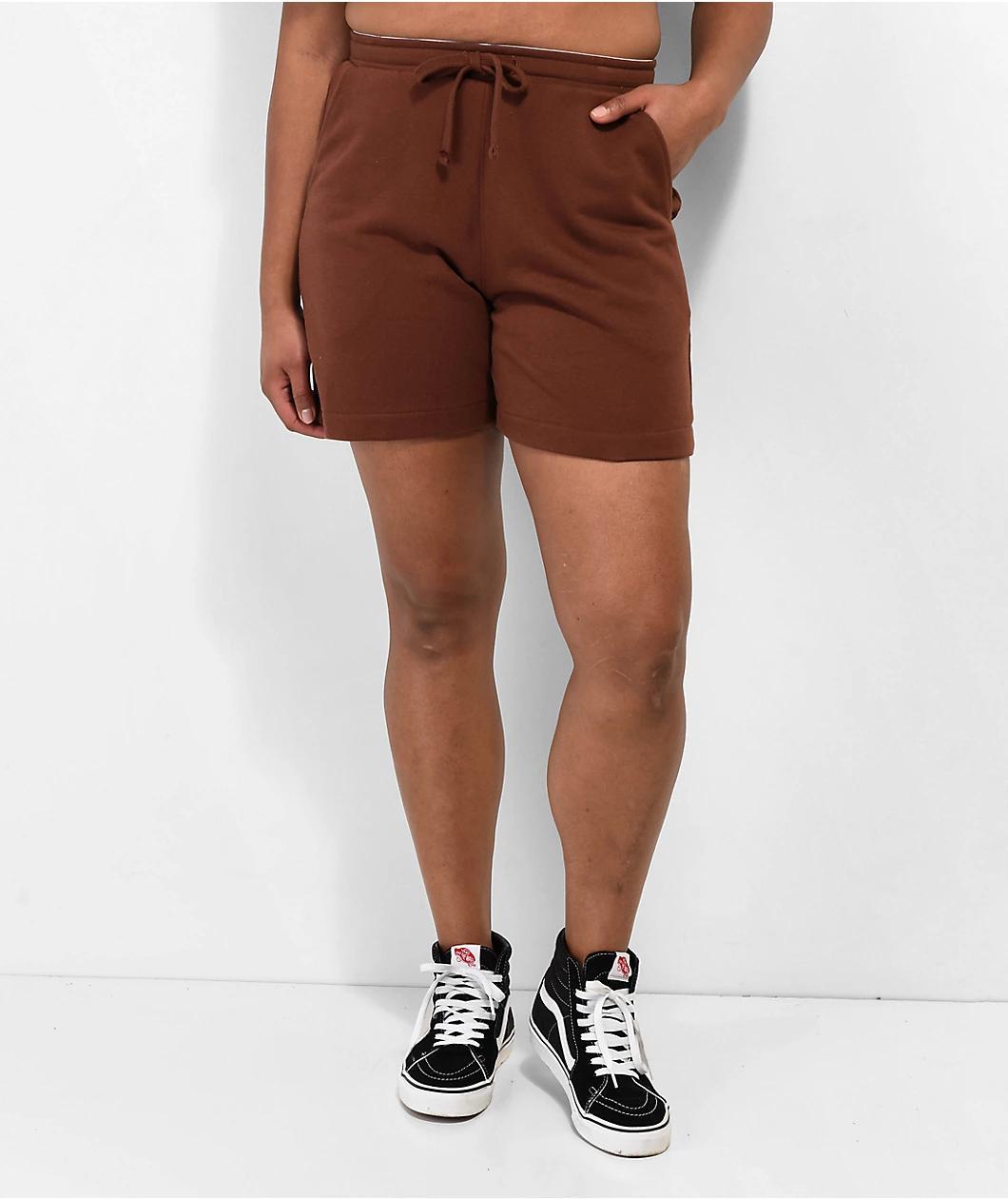 Obey Kori Terry Brown Sweat Shorts Product Image