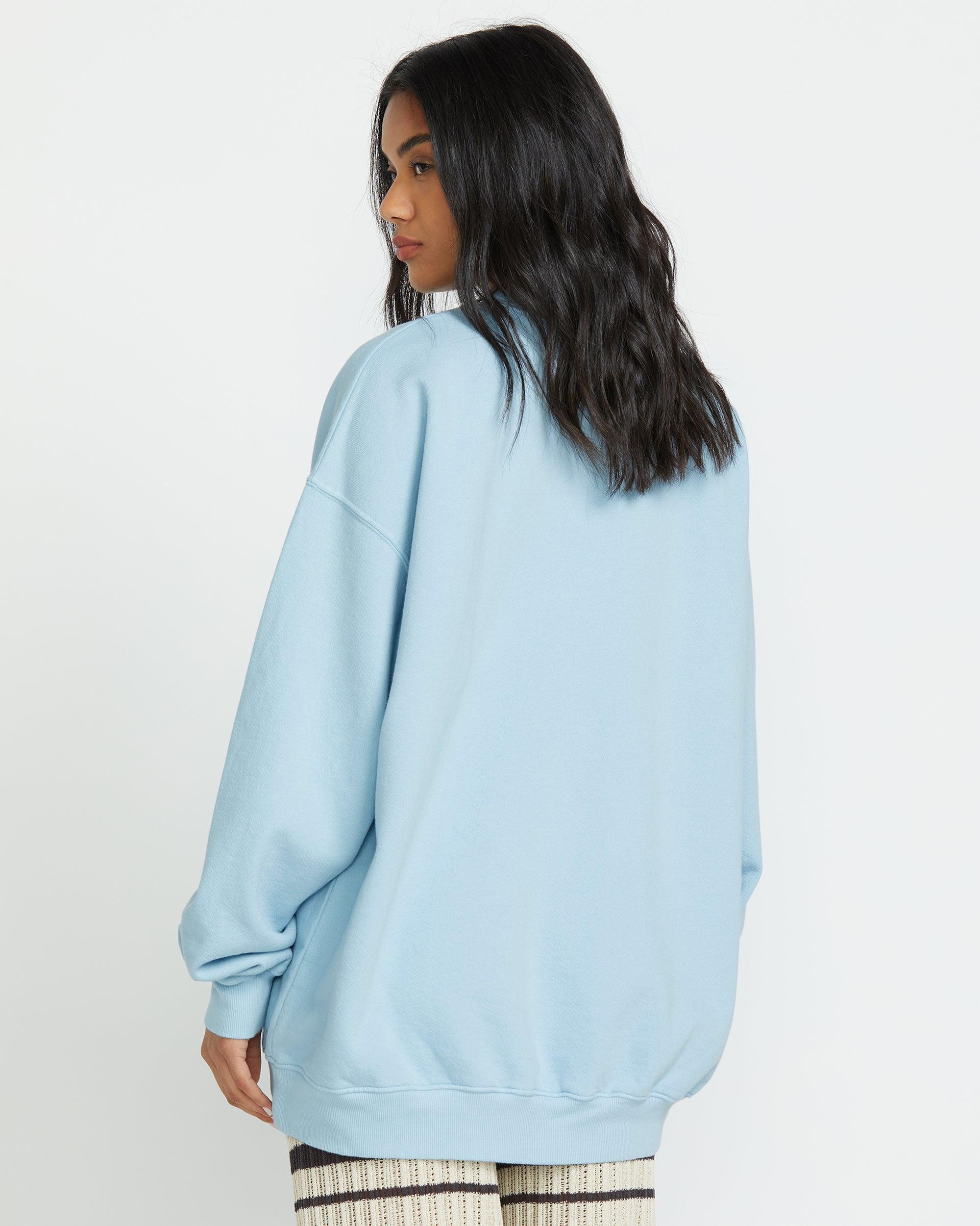 Ride In Crew Sweatshirt - Washed Chambray Female Product Image