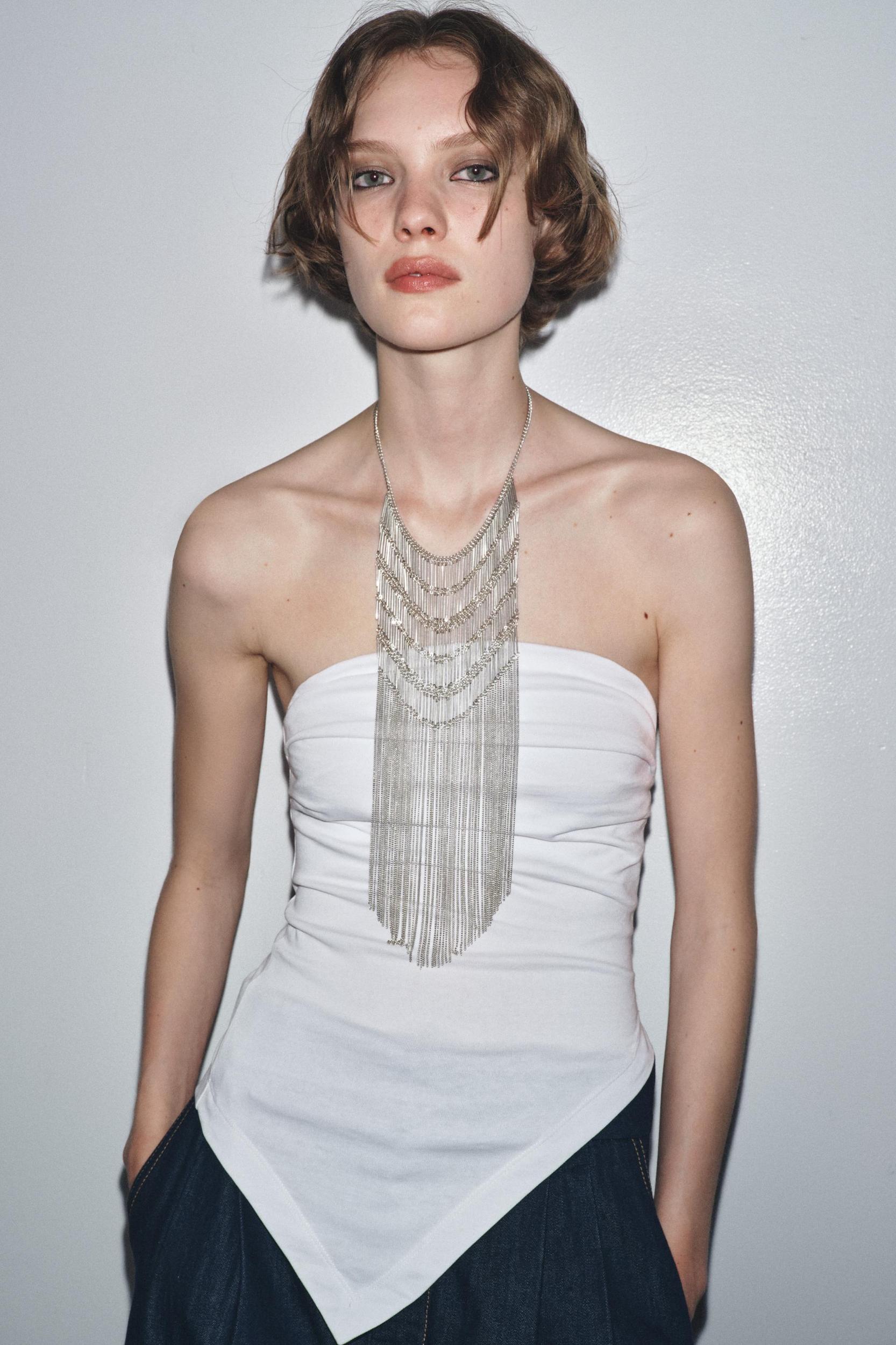 ASYMMETRIC STRAPLESS TOP Product Image