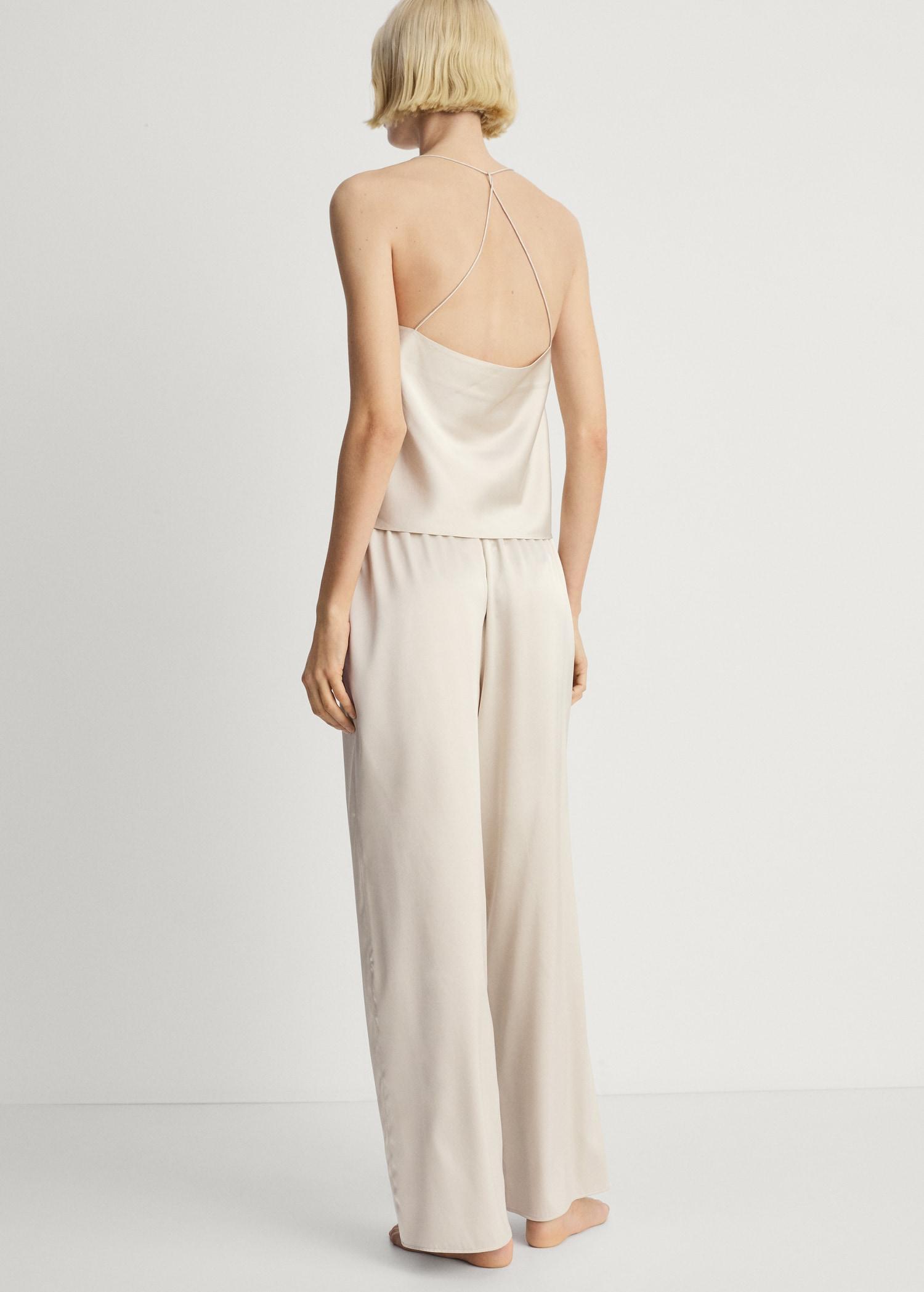 Silk pajama pants - Women | MANGO USA Product Image