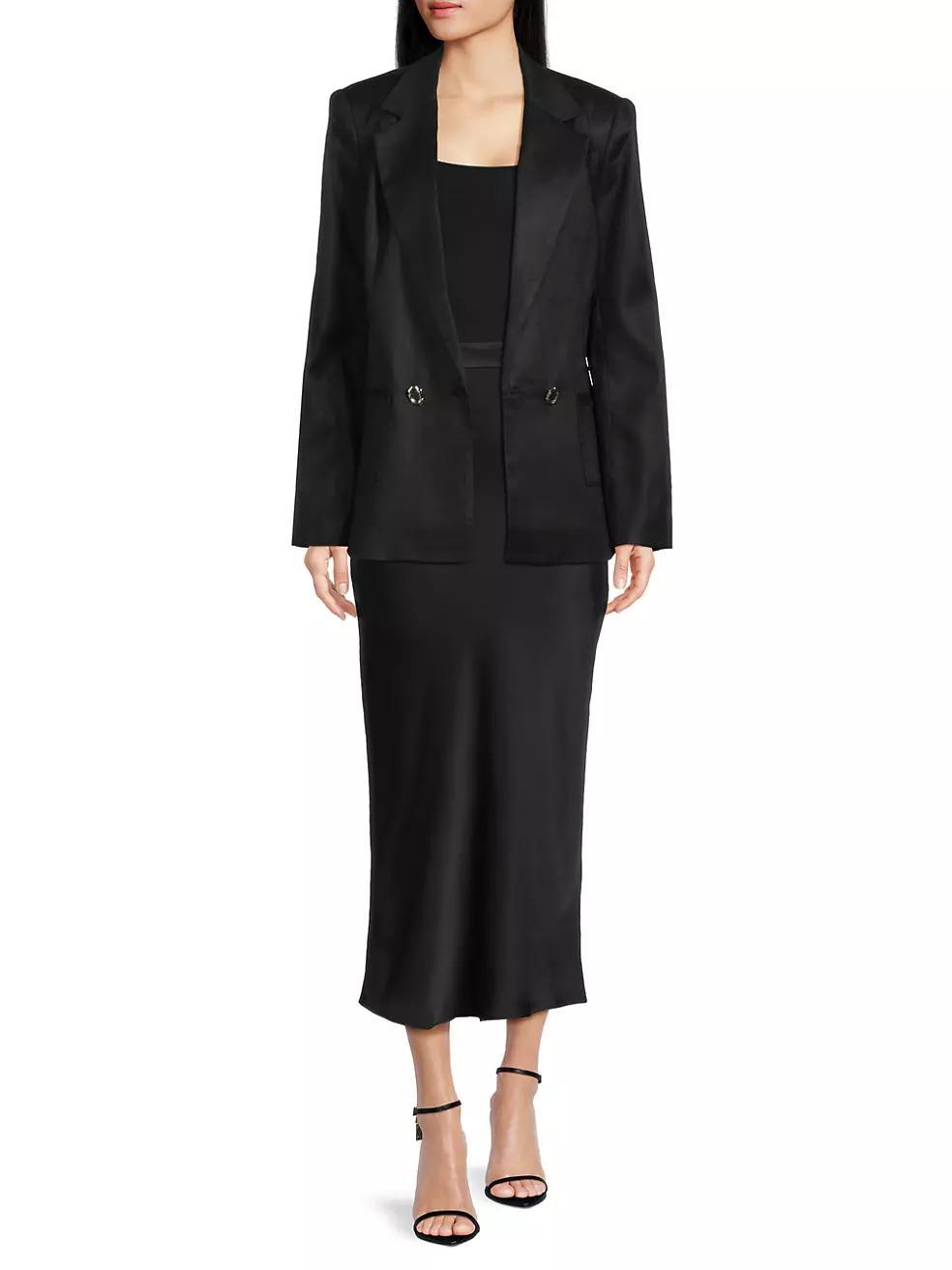 Boxy Satin Blazer Product Image