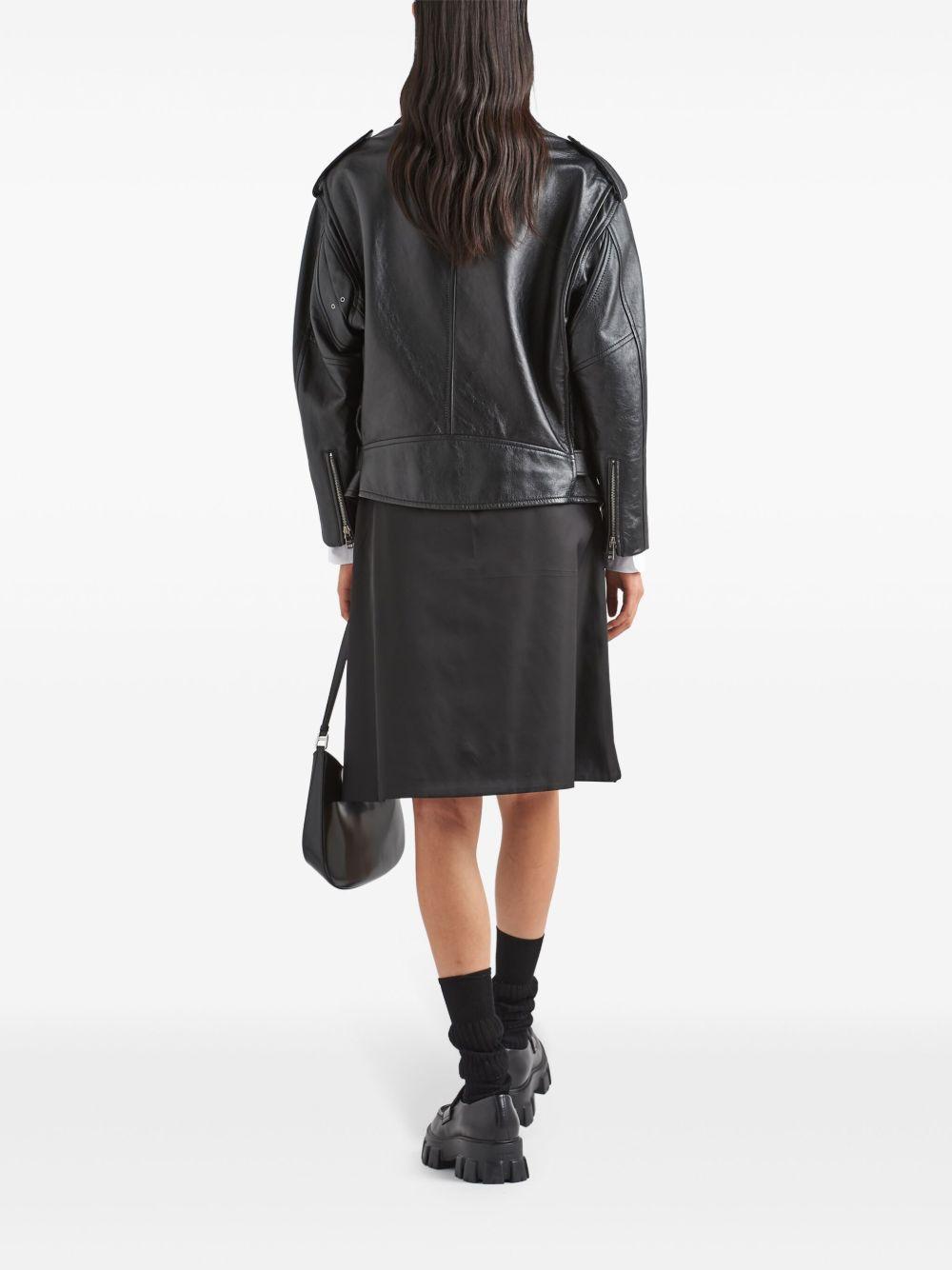 nappa-leather biker jacket Product Image