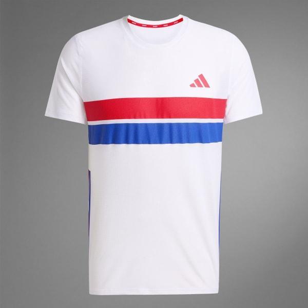 adidas Adizero Retro Running Tee White 2XL Mens Product Image