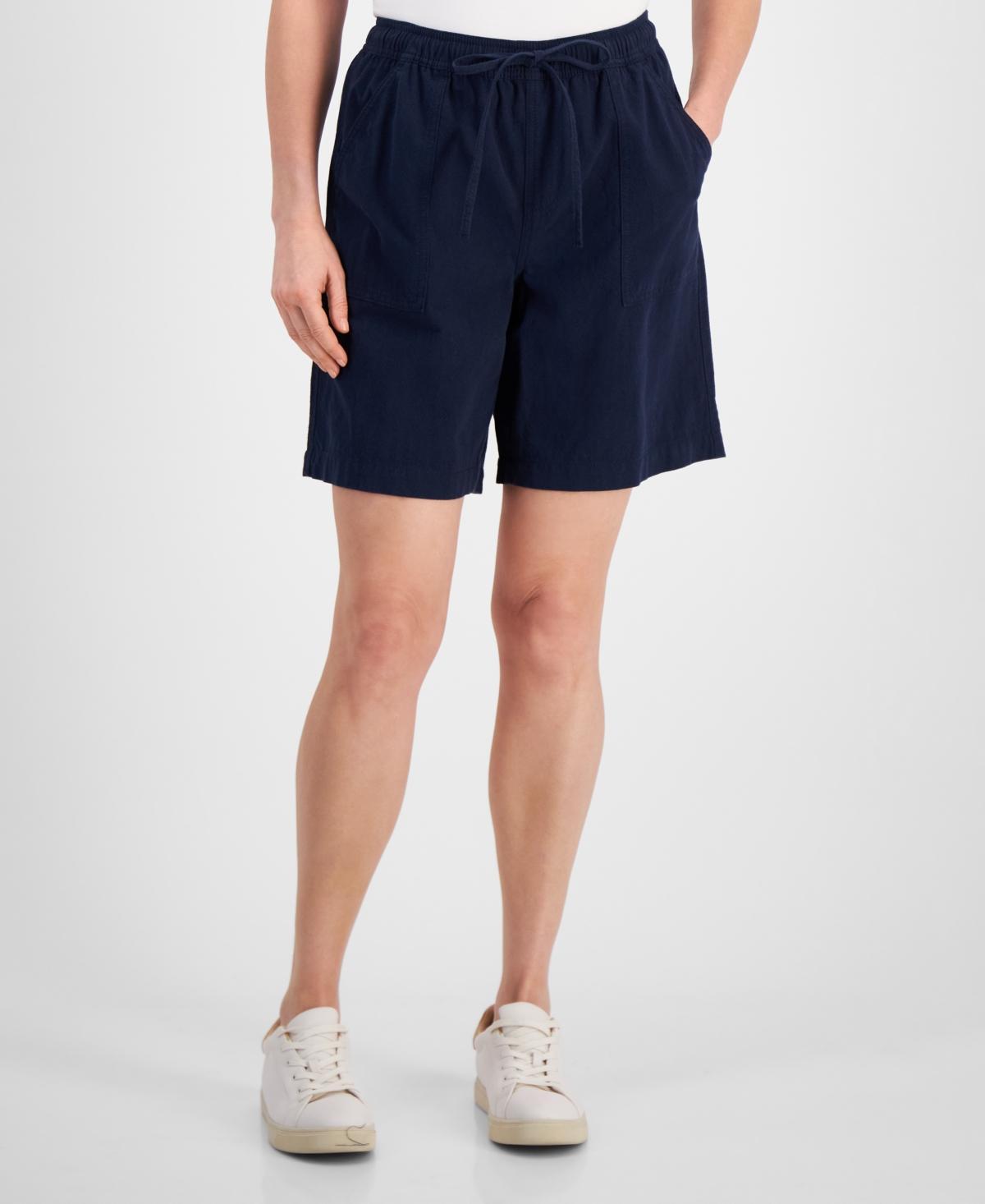 Style & Co Womens Cotton Drawstring Pull-On Shorts, Regular & Petite, Created for Macys Product Image