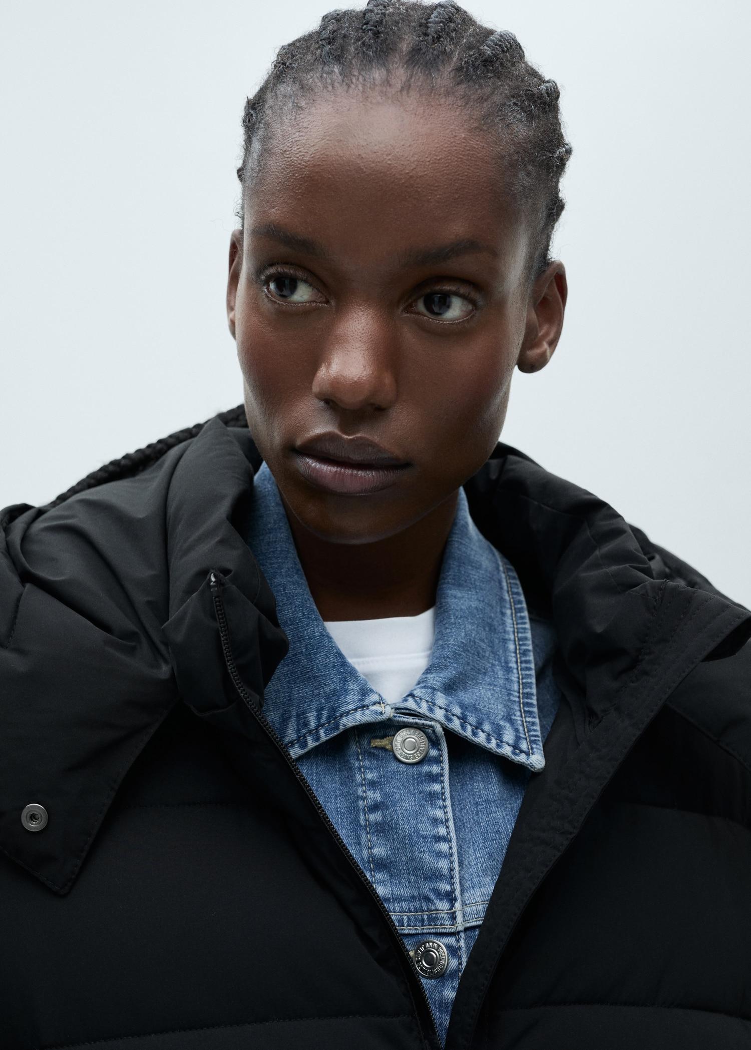 Waterproof padded midi anorak - Women | MANGO USA Product Image