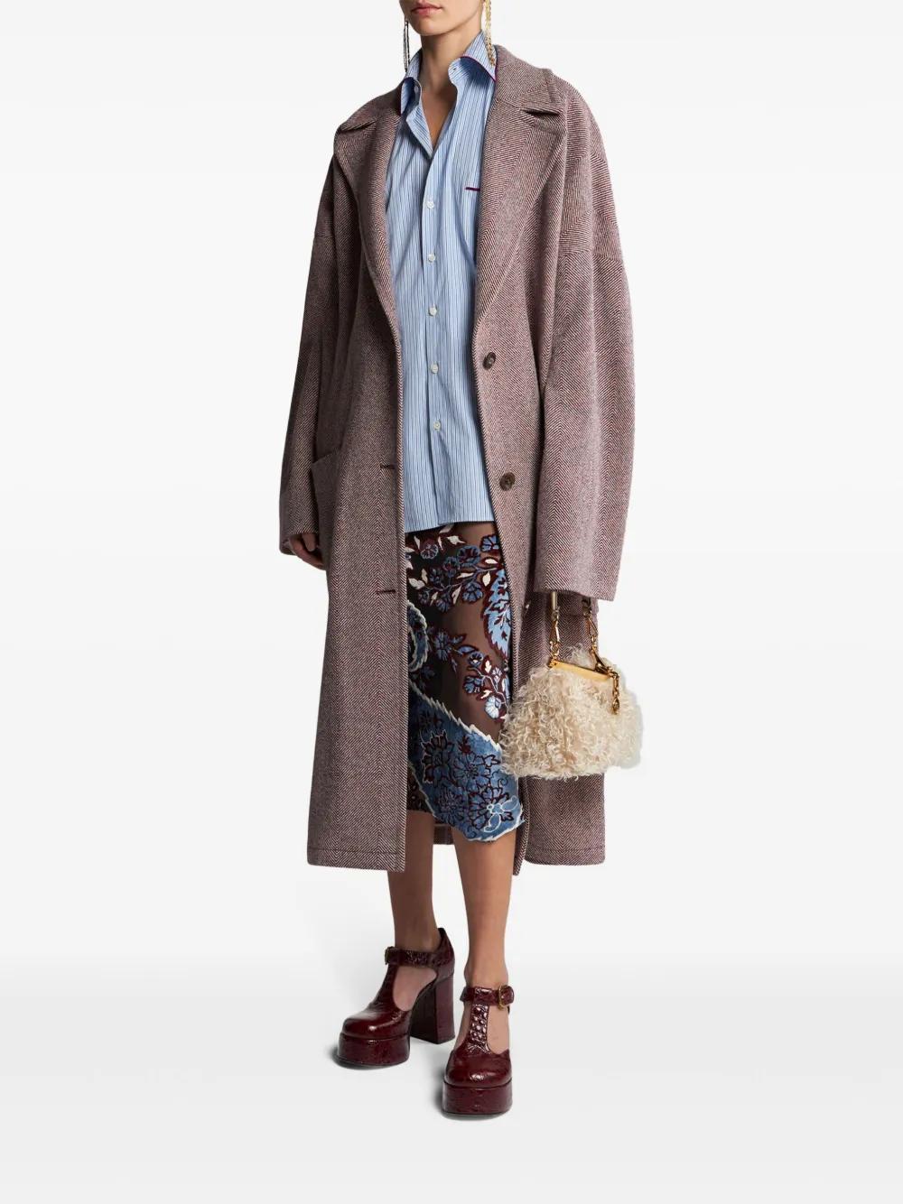 belted wool coat Product Image