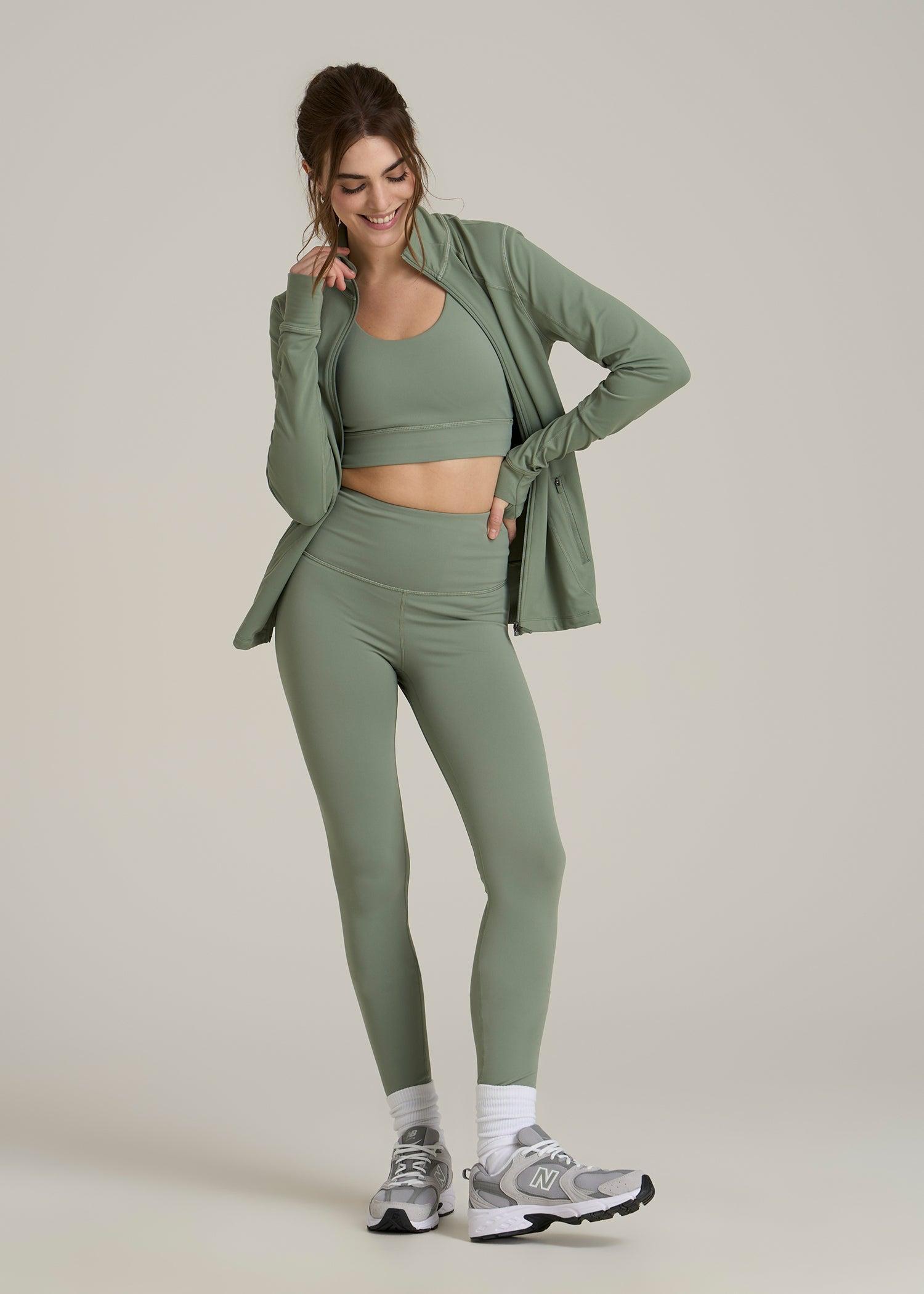 Women's Athletic Zip-Up Jacket in Dark Seagrass Product Image