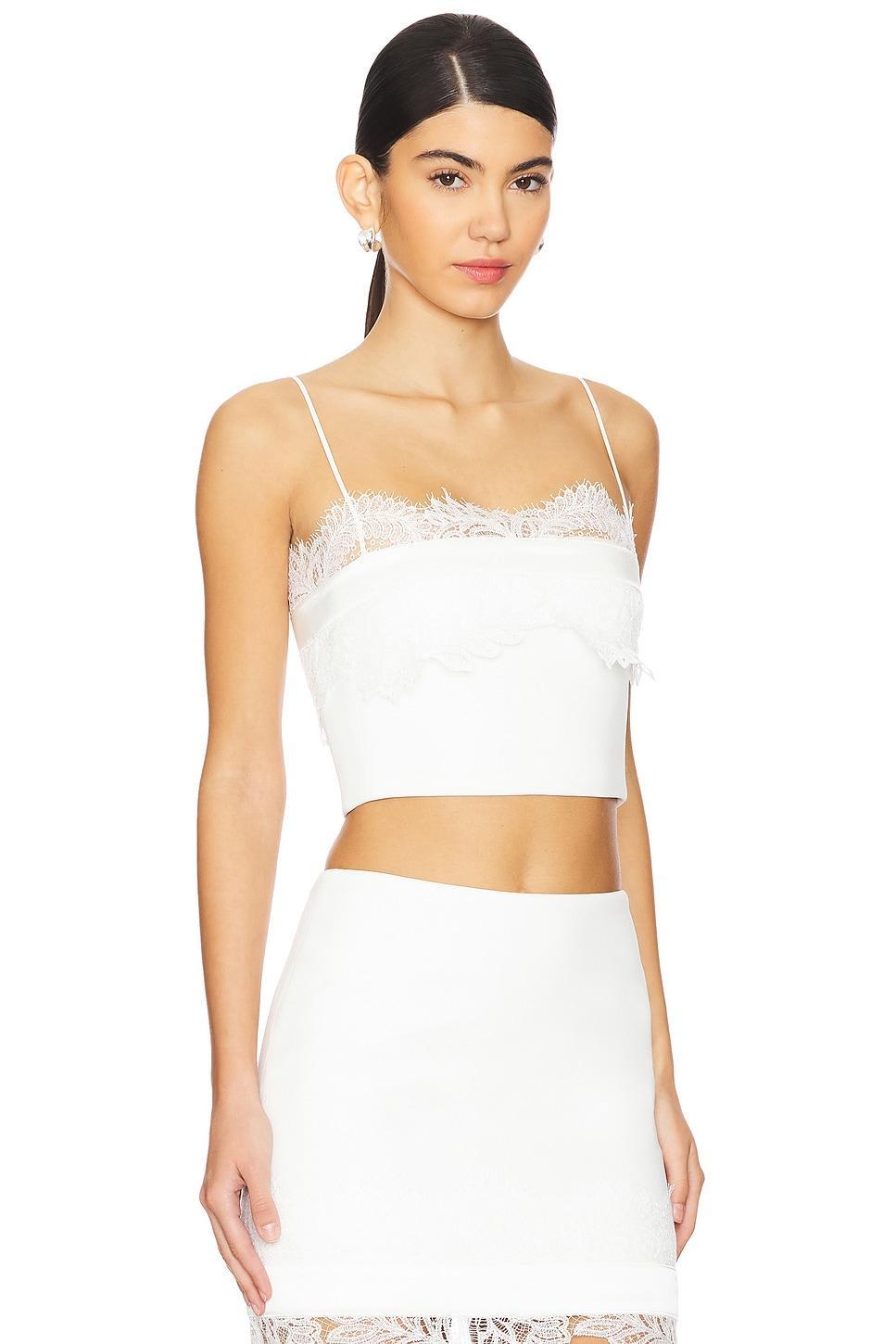 Lace Bra Detail Strapless Top David Koma Product Image