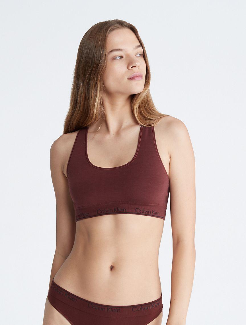 Calvin Klein Women's Naturals Modern Seamless Unlined Racerback Bralette - Brown - XS Product Image