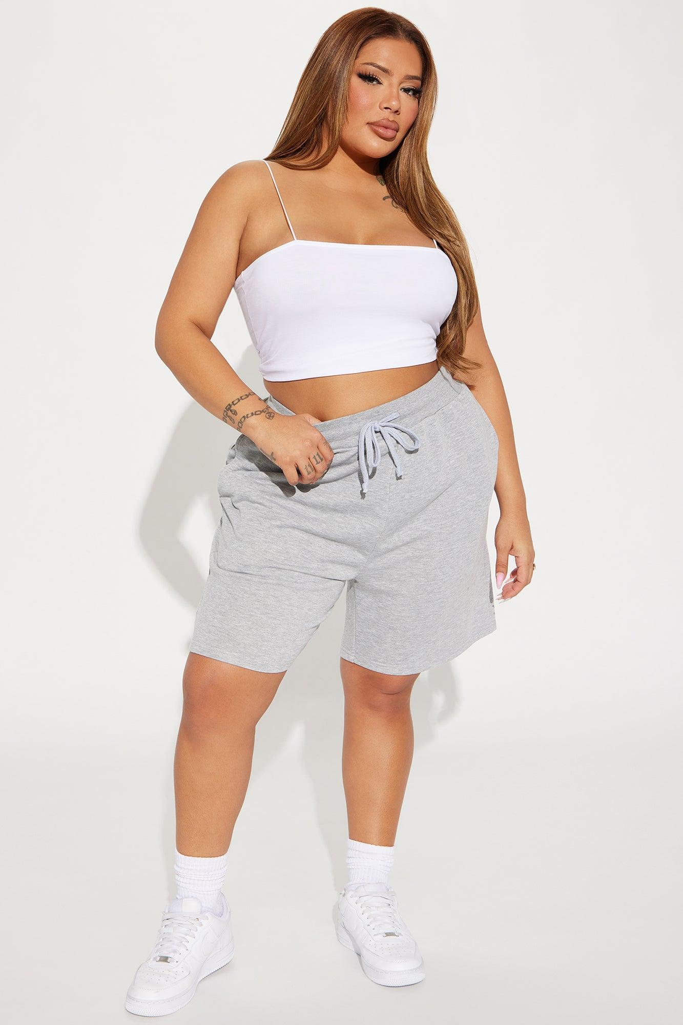 Here To Lounge Sweatshorts - Heather Grey Product Image