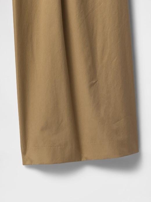 High Rise Twill Pleated Wide-Leg Khakis Product Image